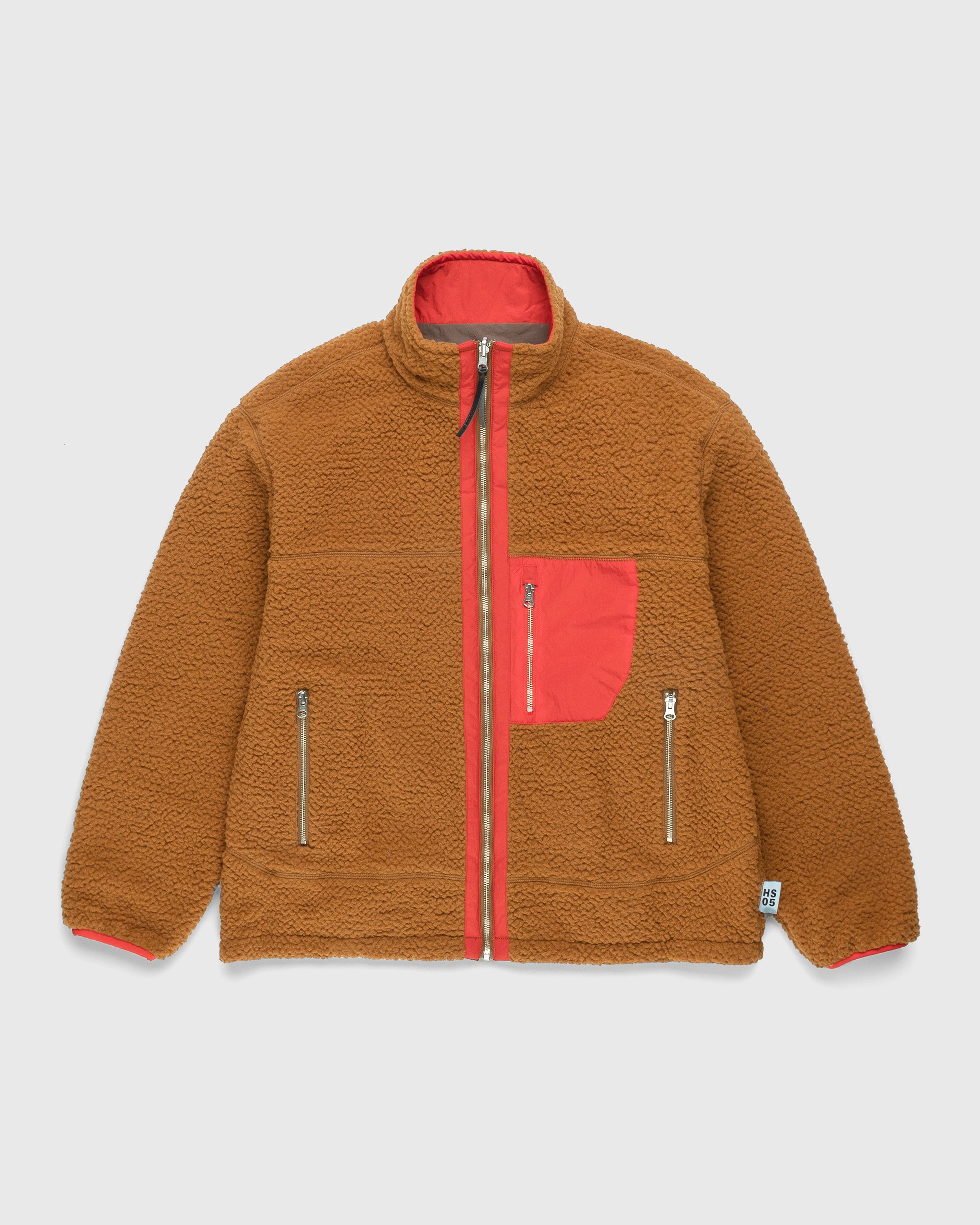 Highsnobiety - Reversible Polar Fleece Zip Jacket Chili Red/ Dark Brown - Clothing - Brown - Image 1