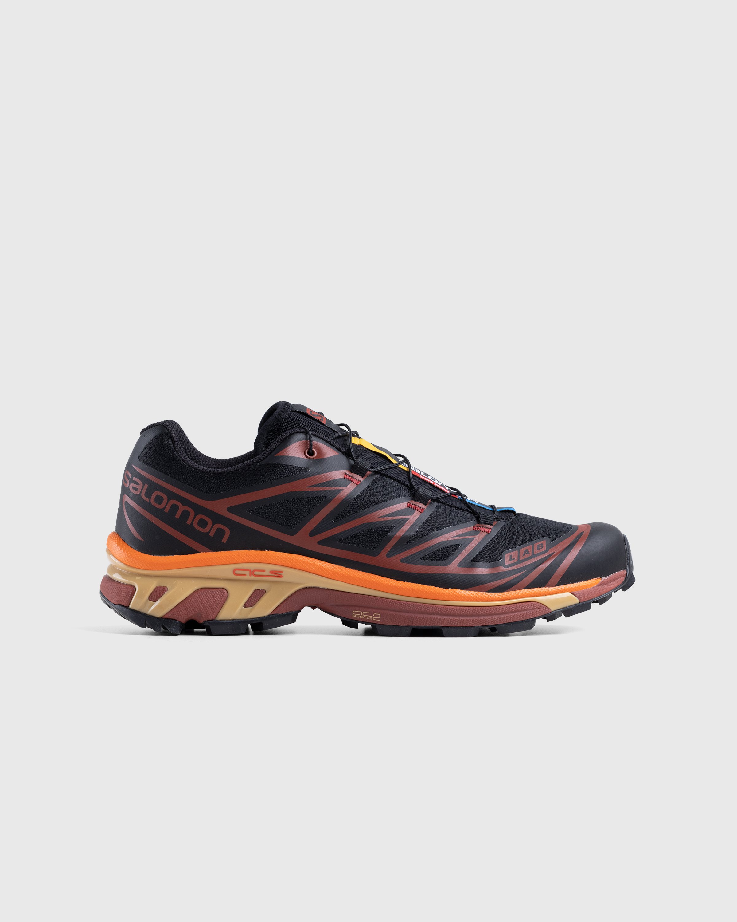 Salomon - XT-6 Black/Chocolate Plum/Vibrant Orange - Footwear - Brown - Image 1