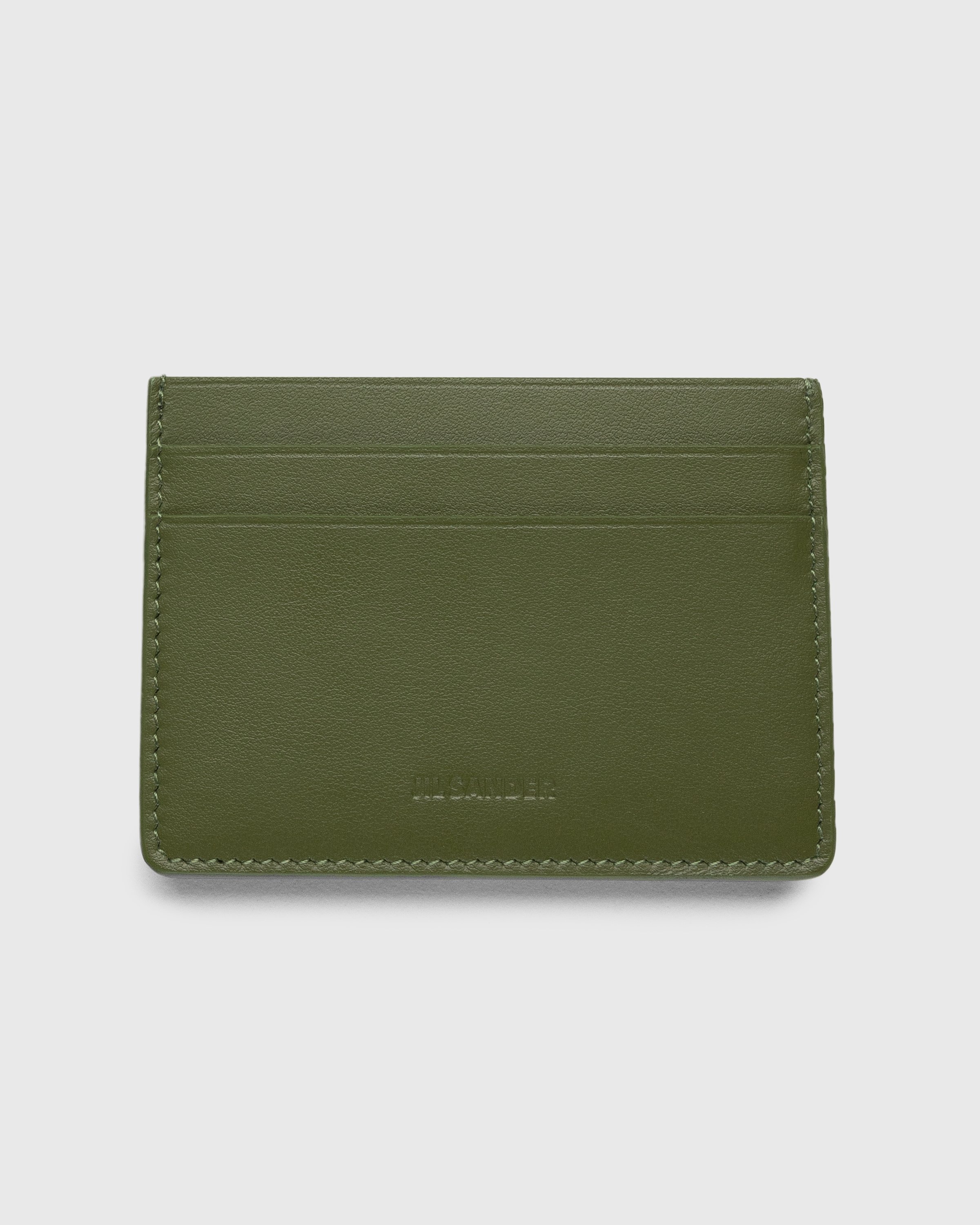 Jil Sander - Leather Card Holder Green - Accessories - Grey - Image 1
