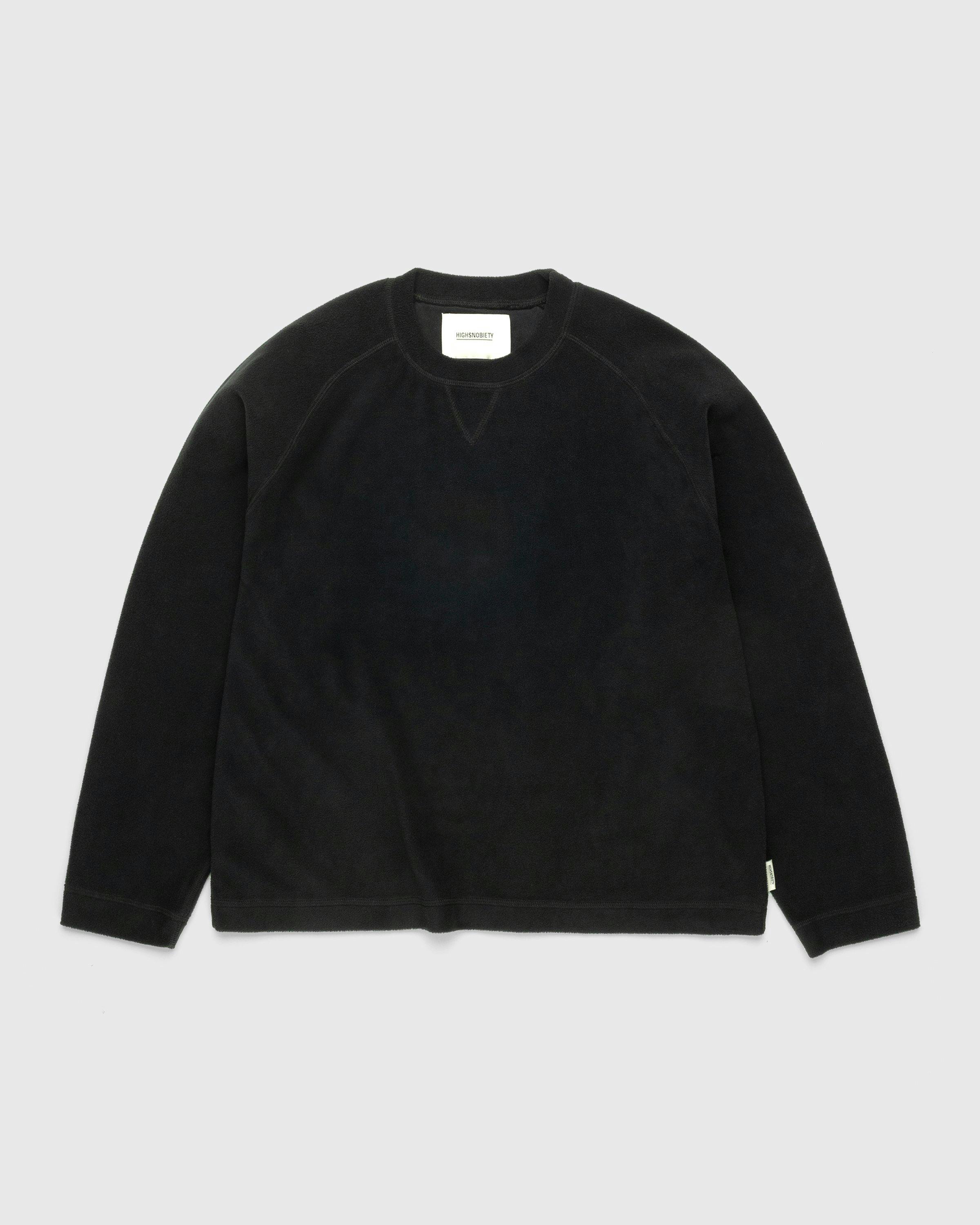 Highsnobiety - Polar Fleece Raglan Sweater Black - Clothing - Black - Image 1