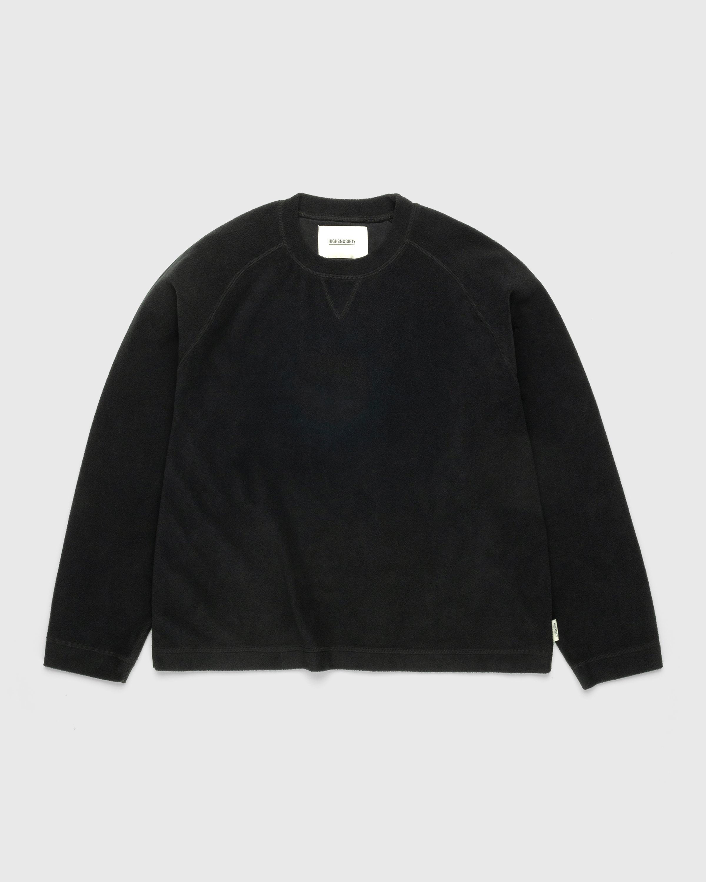 Highsnobiety - Polar Fleece Raglan Sweater Black - Clothing - Black - Image 1