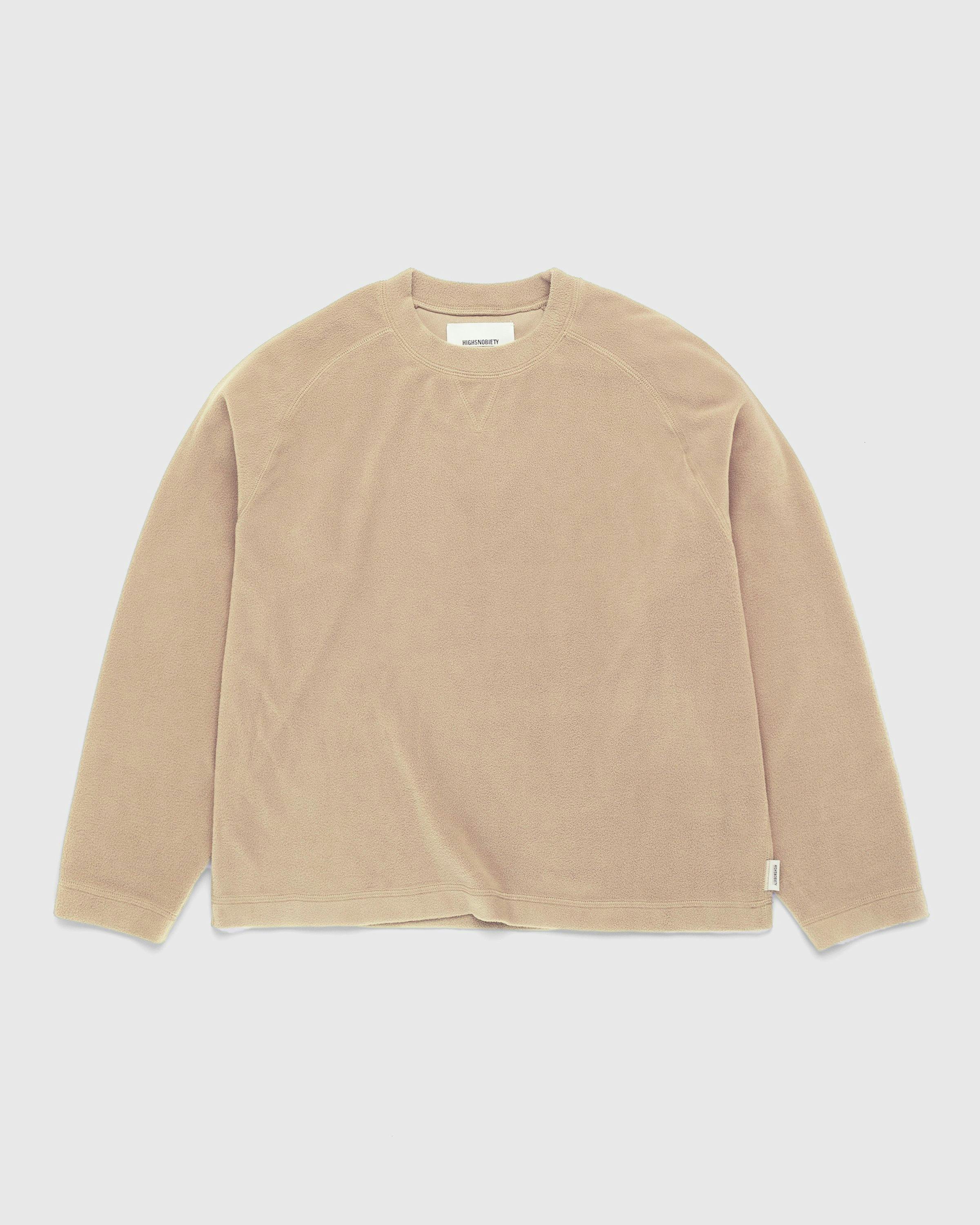 Highsnobiety - Polar Fleece Raglan Sweater Beige - Clothing - Beige - Image 1