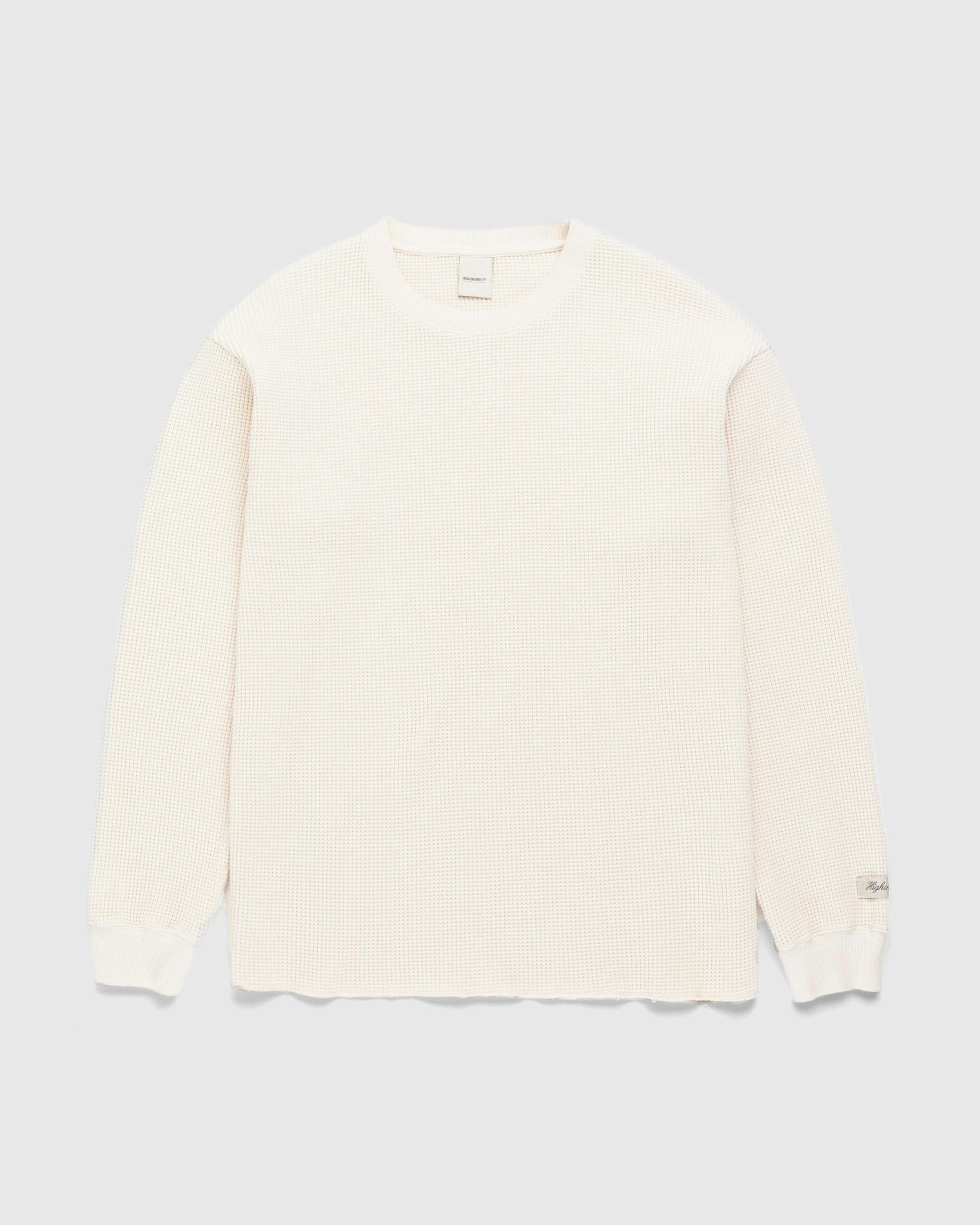 Highsnobiety - Thermal Crew Eggshell - Clothing - Beige - Image 1