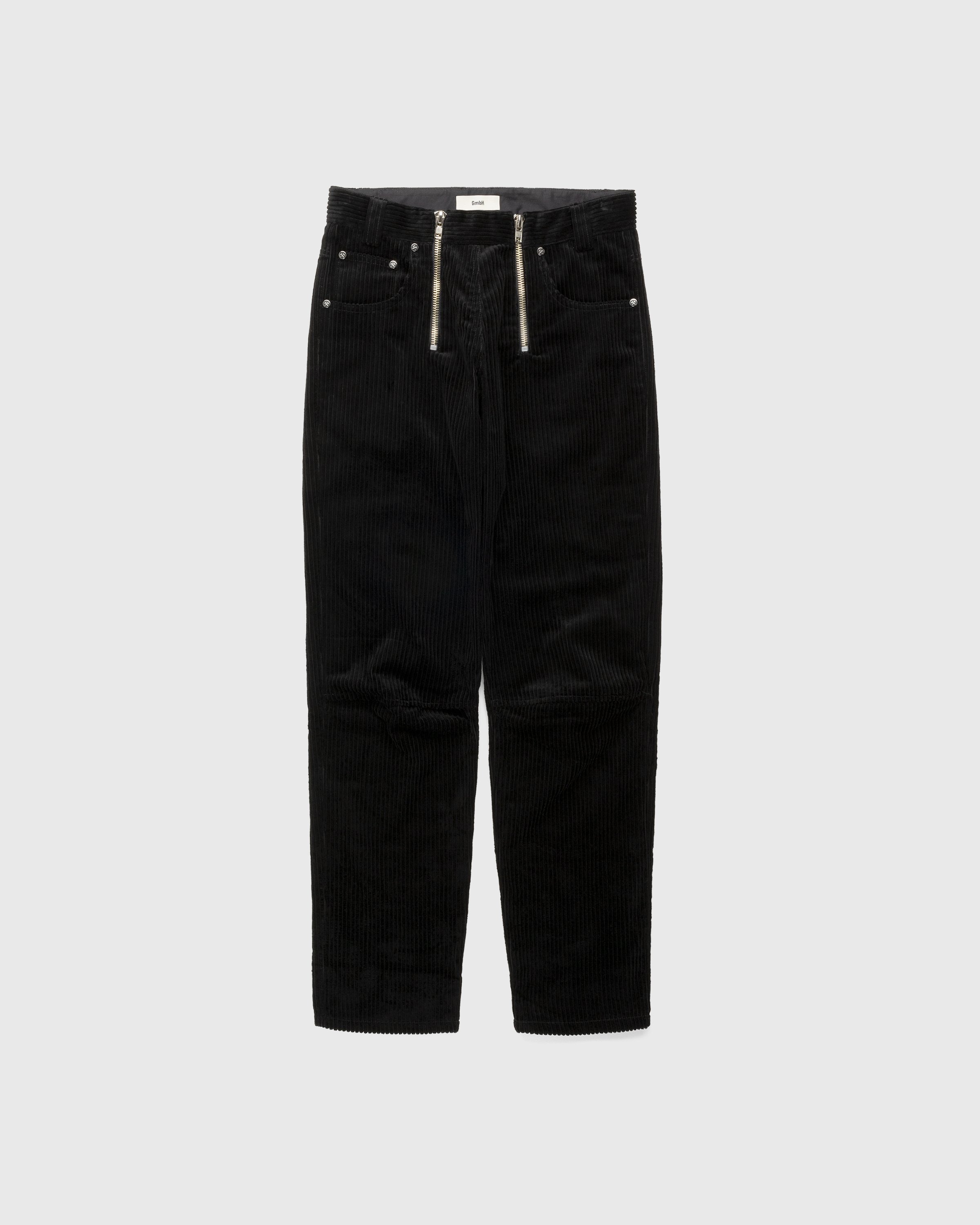 GmbH - Bekir Cargo Trousers With Double Zips Black Corduroy - Clothing - Black - Image 1