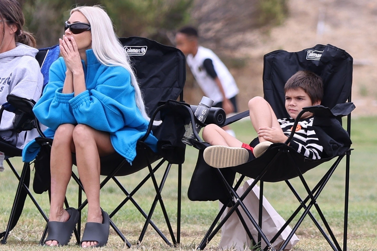 Kim Kardashian's Sporty Catsuit Just Made Soccer Mom Dressing Cool Again
