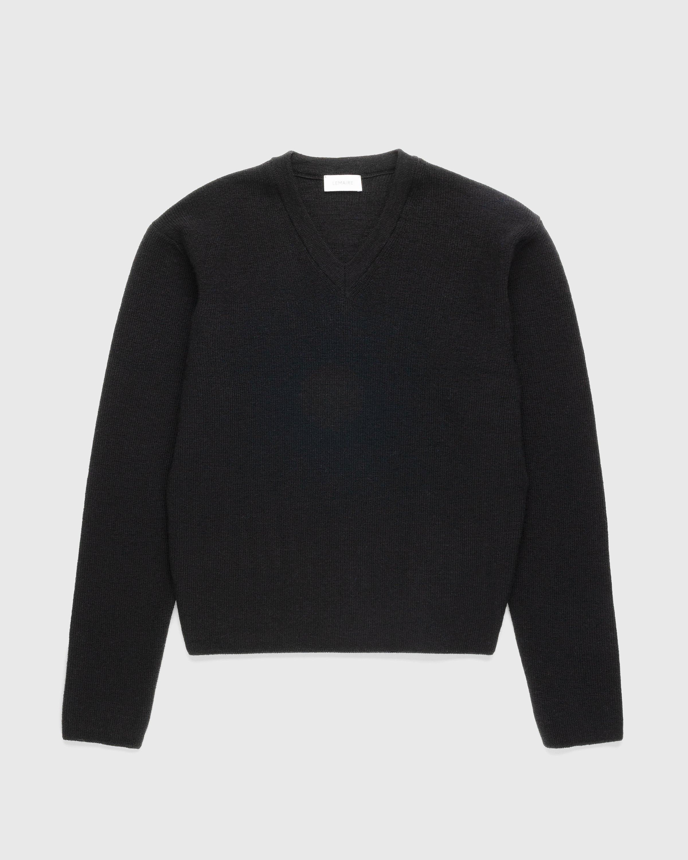 Lemaire - V Neck Sweater Black - Clothing - Multi - Image 1