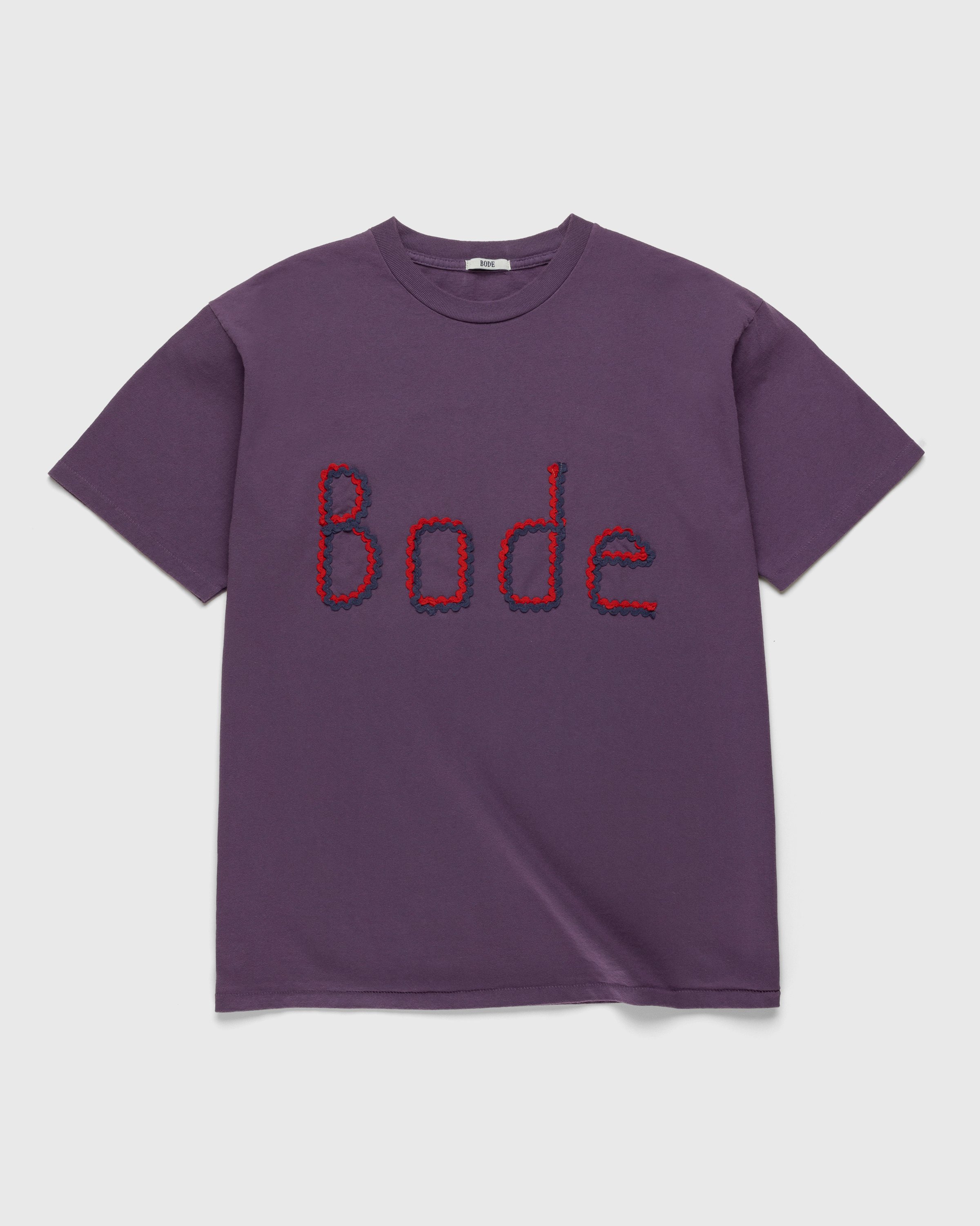 Bode - Rickrack Logo T-Shirt Purple - Clothing - Purple - Image 1