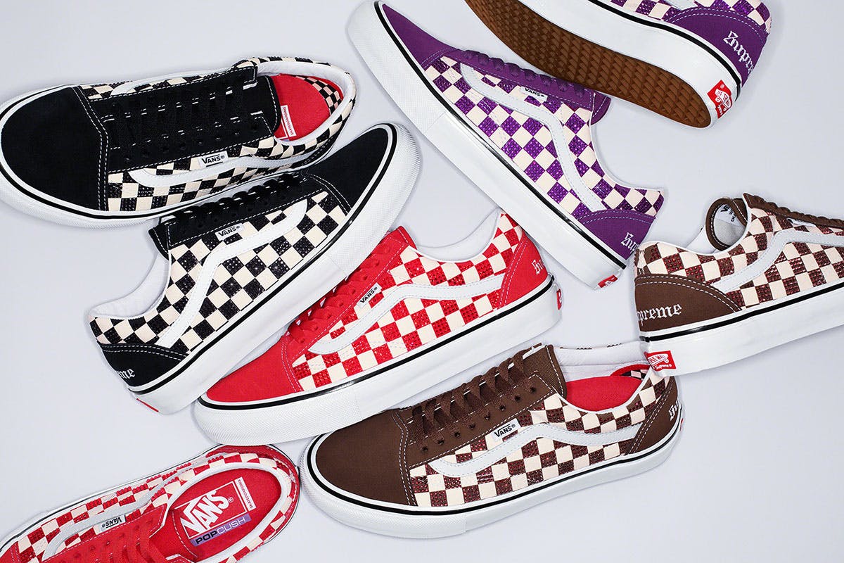 Vans Supreme X Old Skool Pro 'logo Pattern - White' for Men