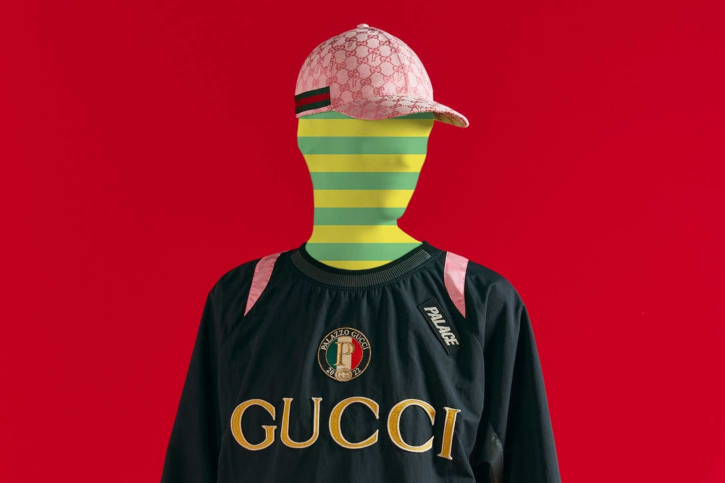 Palace x Gucci Printed All-Over GG Football Technical Jersey T-Shirt