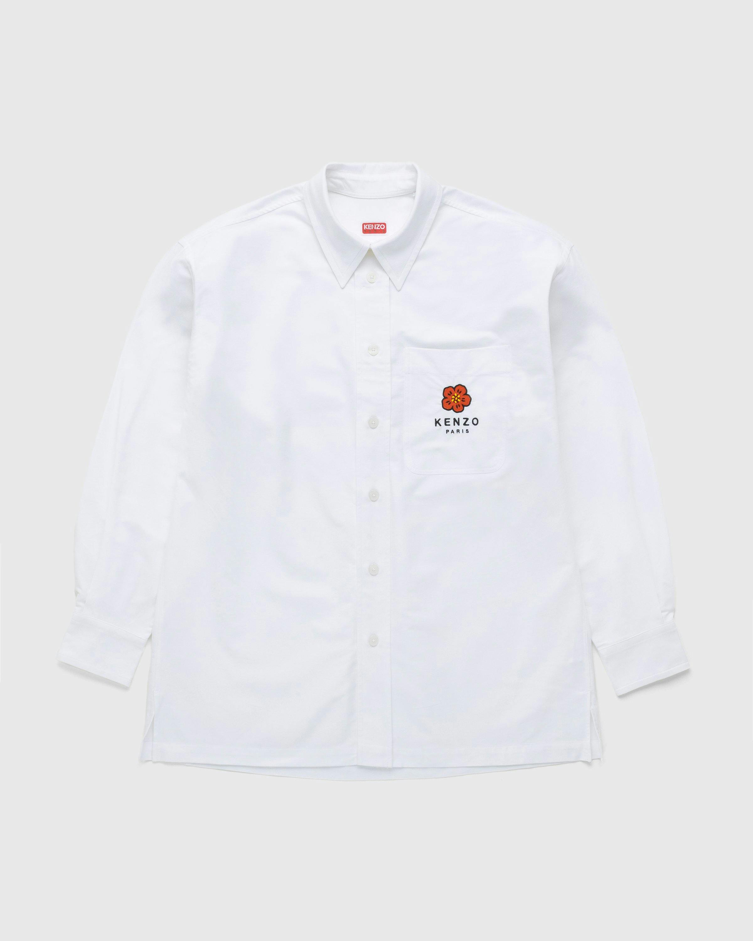 Kenzo - Boke Flower Crest Overshirt White - Clothing - White - Image 1