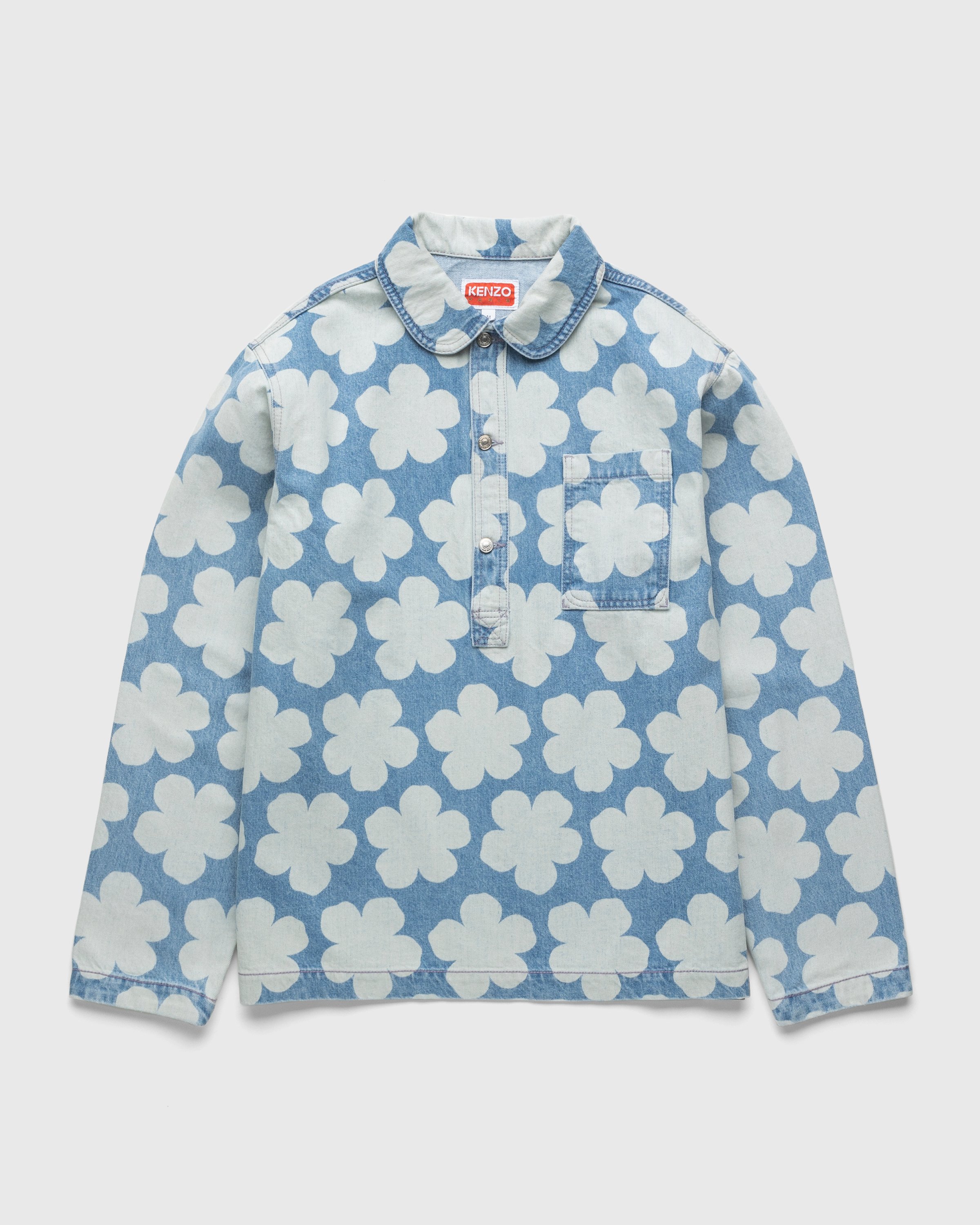 Kenzo - Hana Dots Denim Overshirt Sky Blue - Clothing - Blue - Image 1