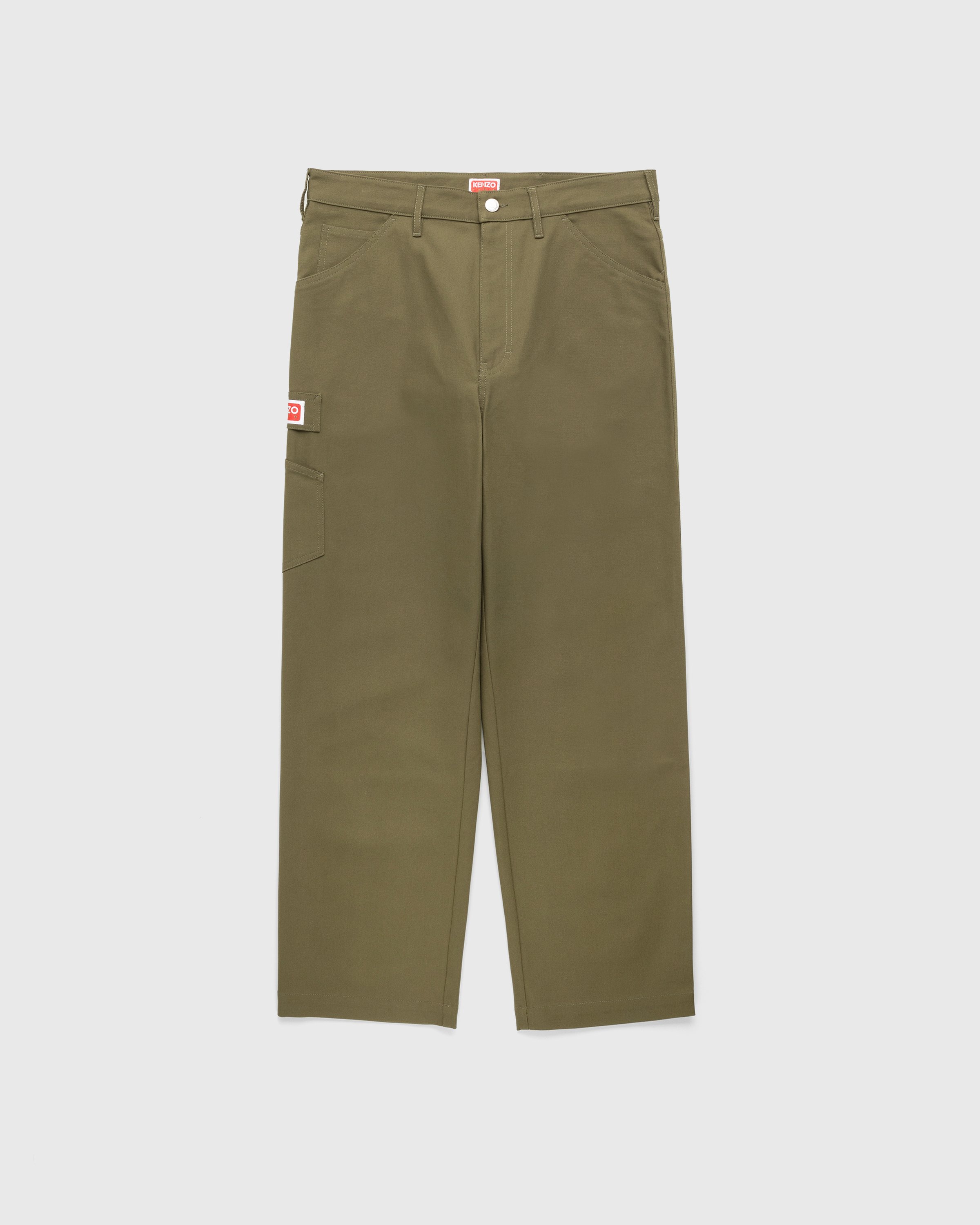 Kenzo - Carpenter Pants Dark Khaki - Clothing - Green - Image 1