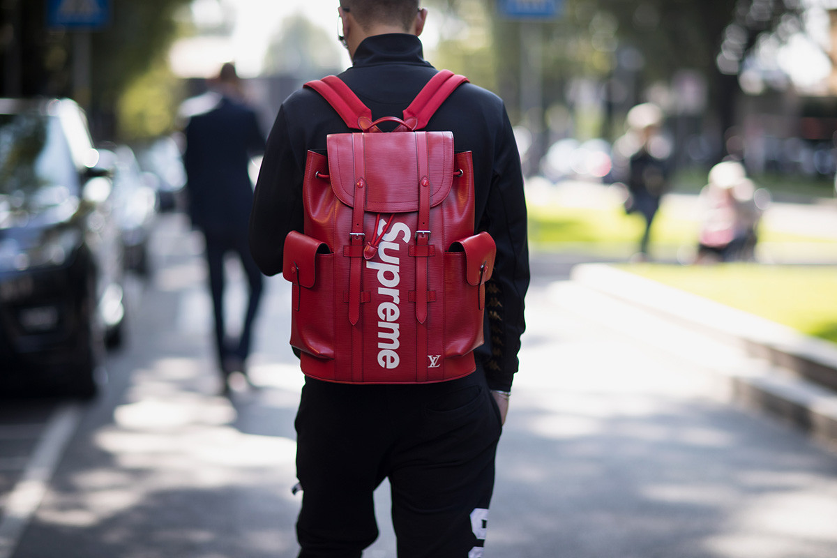 supreme backpack main KAWS Louis Vuitton Nike SB