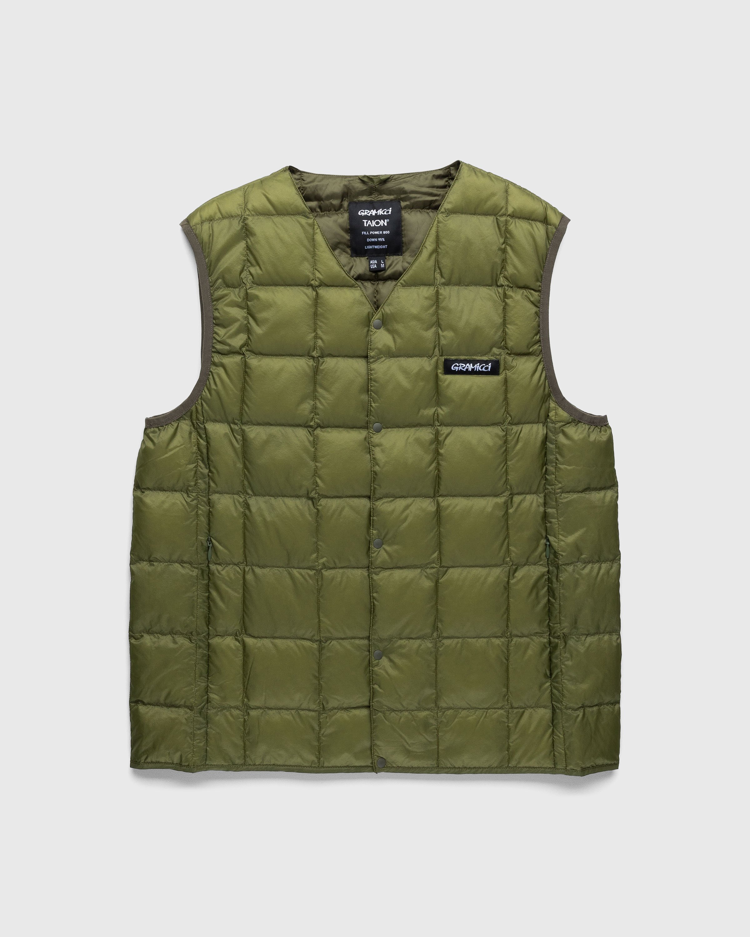 Gramicci - Taion Inner Down Vest Olive - Clothing - Green - Image 1
