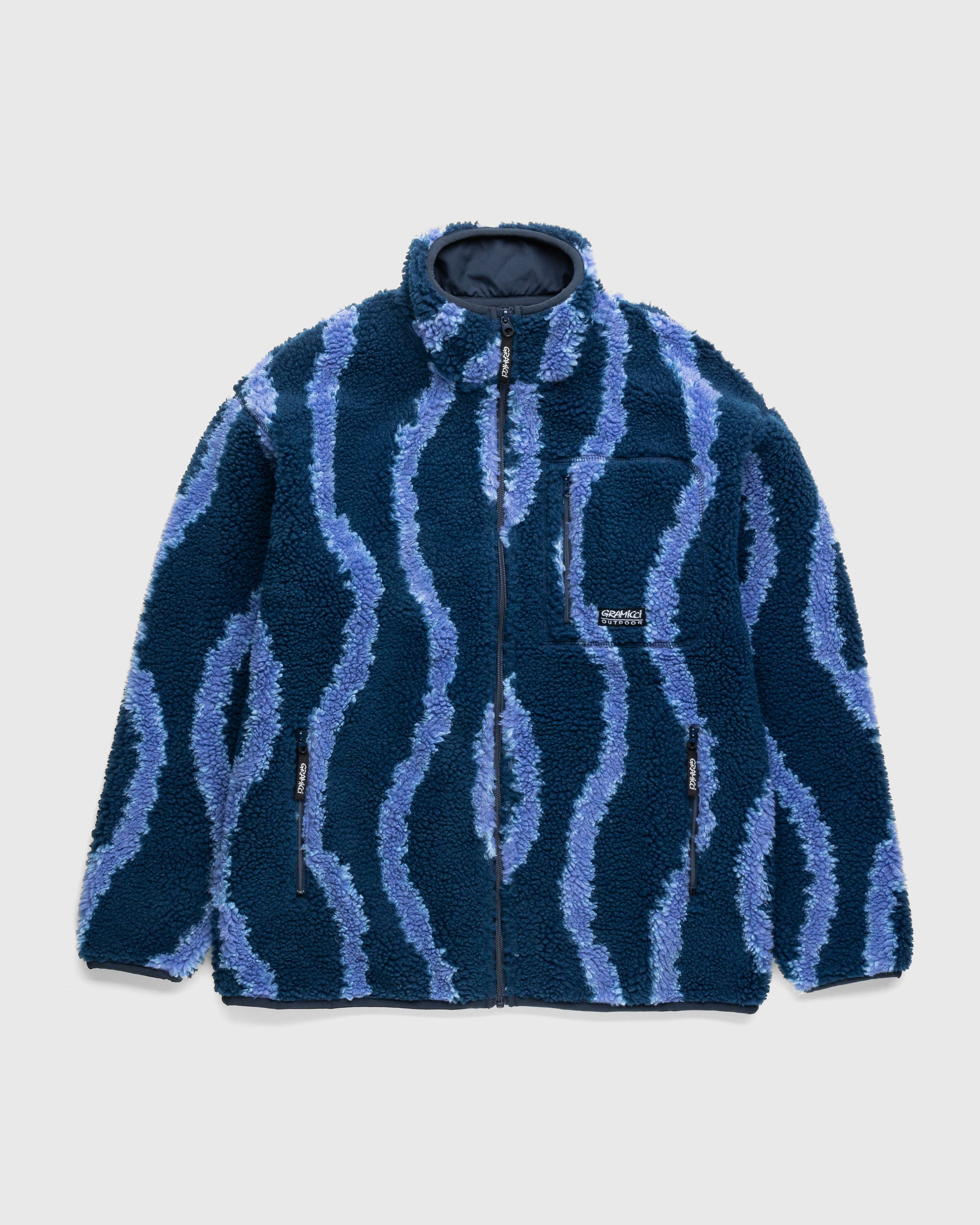 Gramicci - Sherpa Jacket Navy Swirl - Clothing - Blue - Image 1
