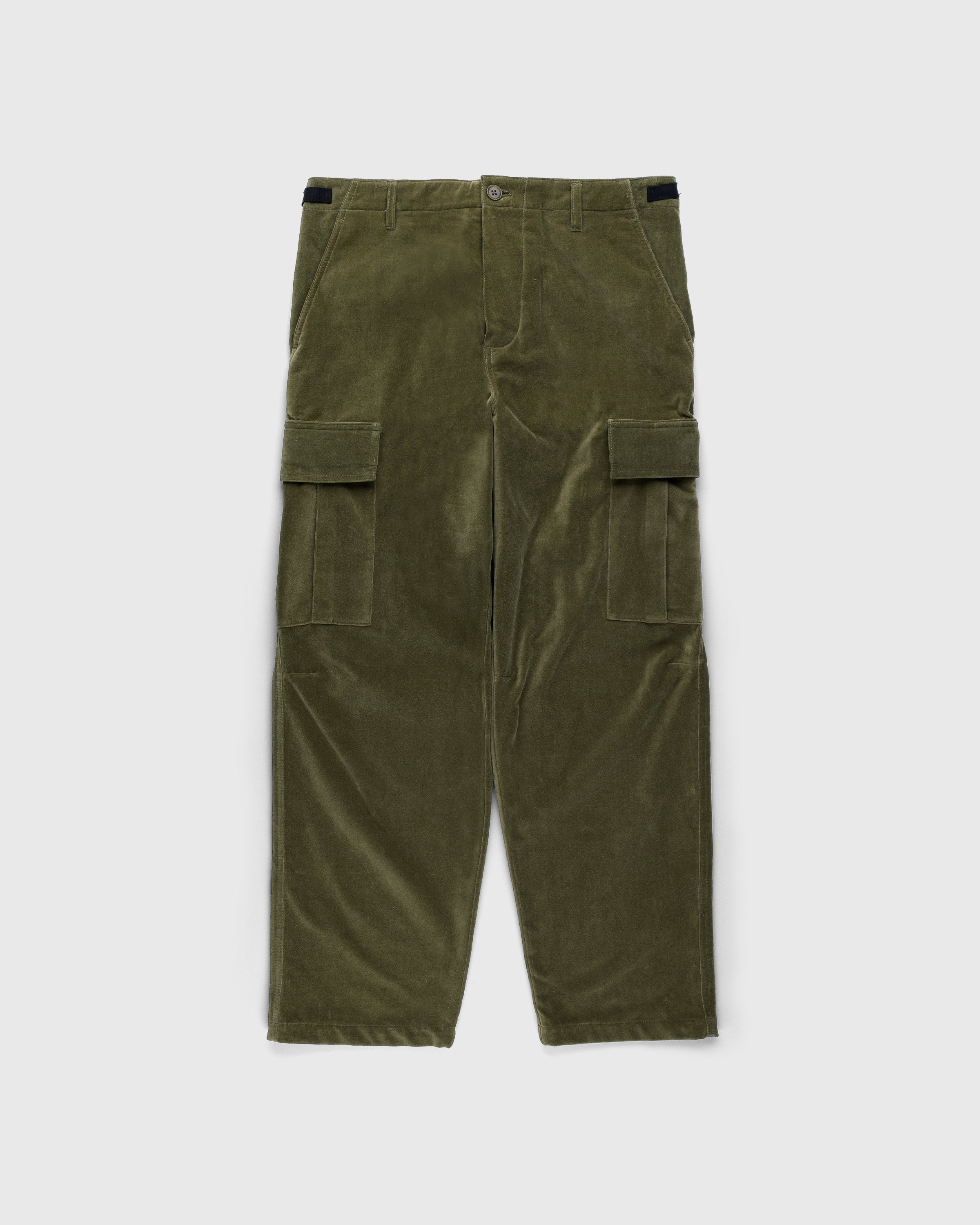 Highsnobiety - Moleskin Cargo Pant Olive - Clothing - Green - Image 1