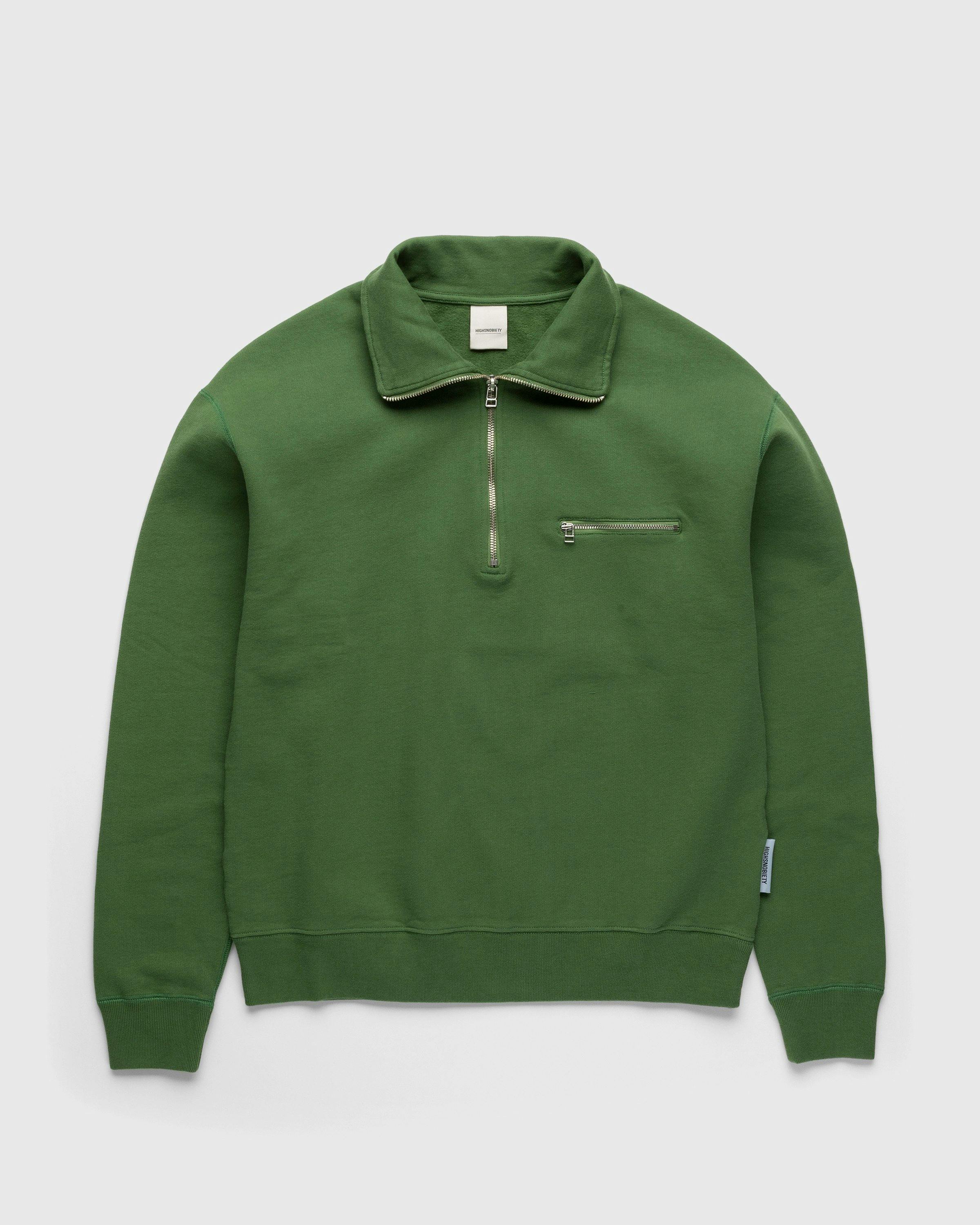 Highsnobiety Classic Quarter Zip Fleece Olive Highsnobiety Shop