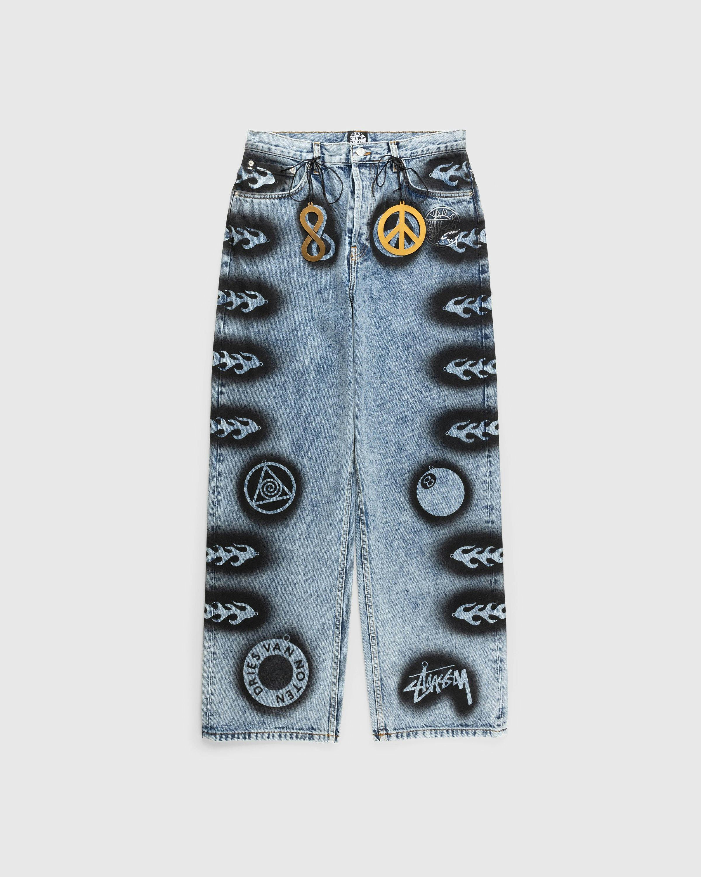 Stüssy x Dries van Noten - Stencil Jeans - Clothing - Blue - Image 1