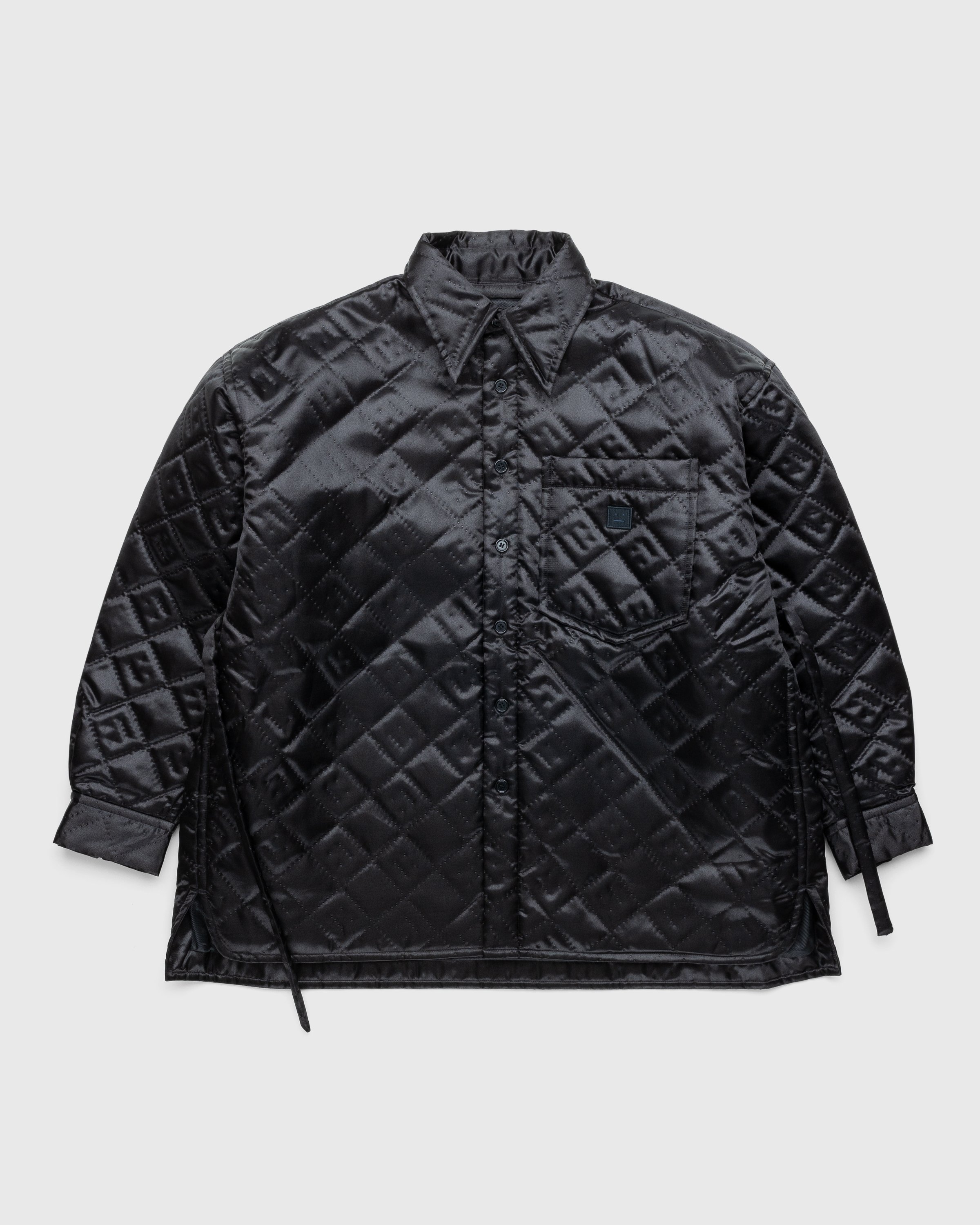 Acne Studios - Quilted Satin Jacket Black - Clothing - Black - Image 1