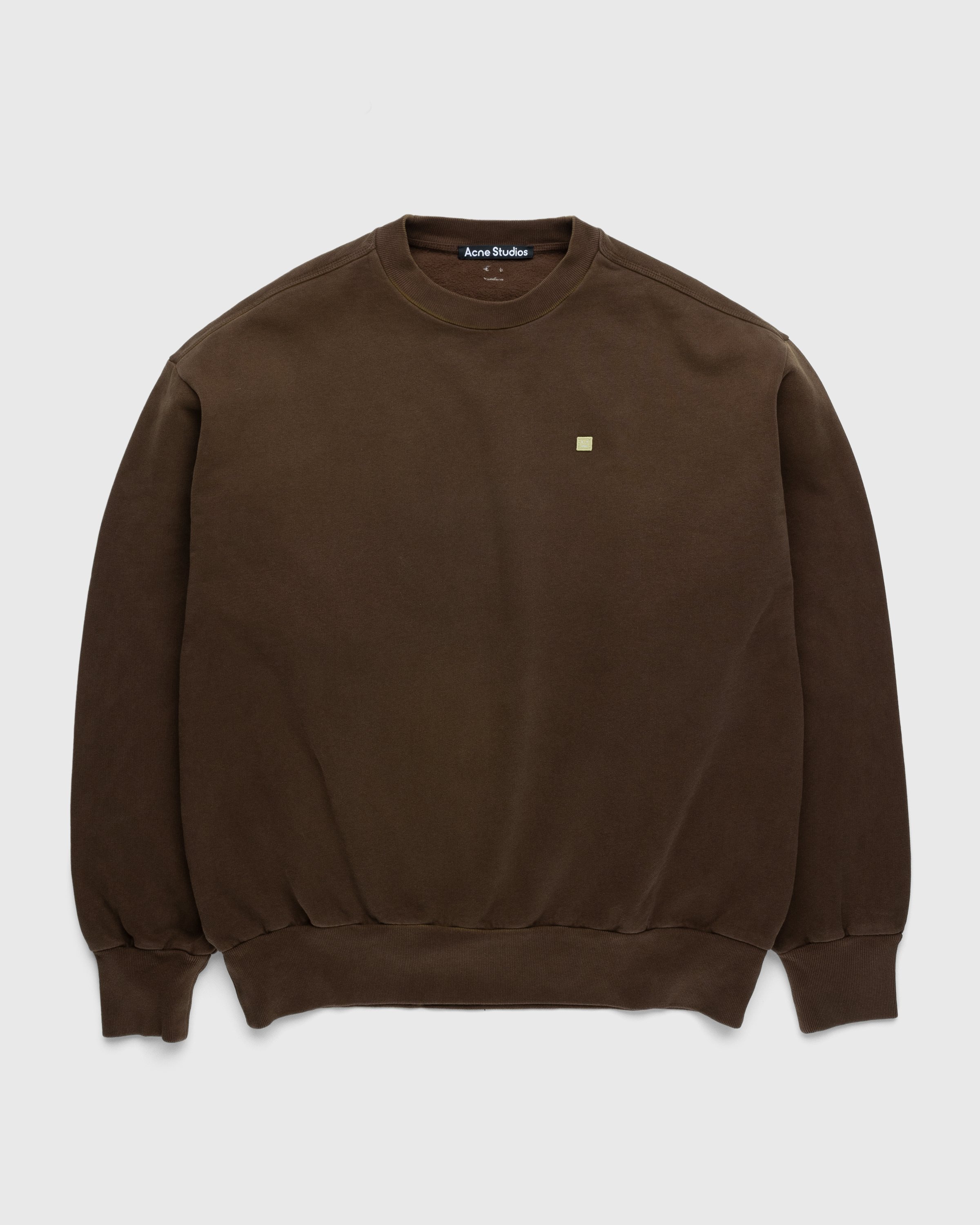 Acne Studios - Organic Cotton Crewneck Sweatshirt Coffee Brown - Clothing - Brown - Image 1