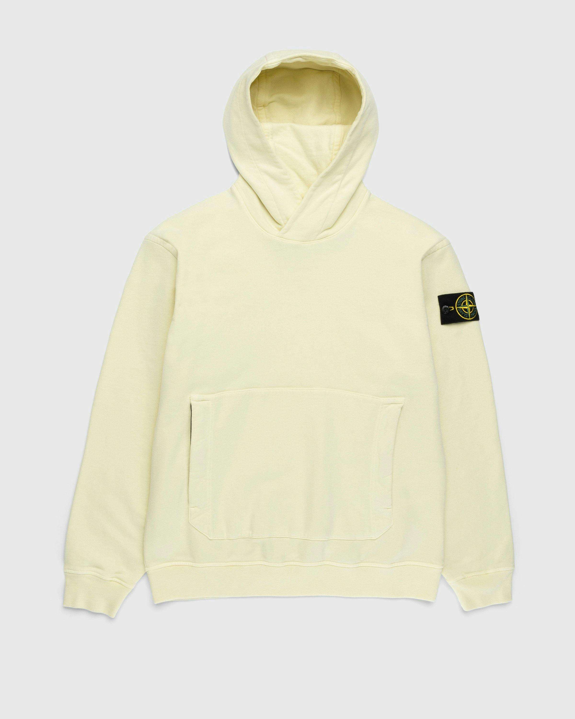 Stone Island - Garment-Dyed Fleece Hoodie Butter - Clothing - Beige - Image 1