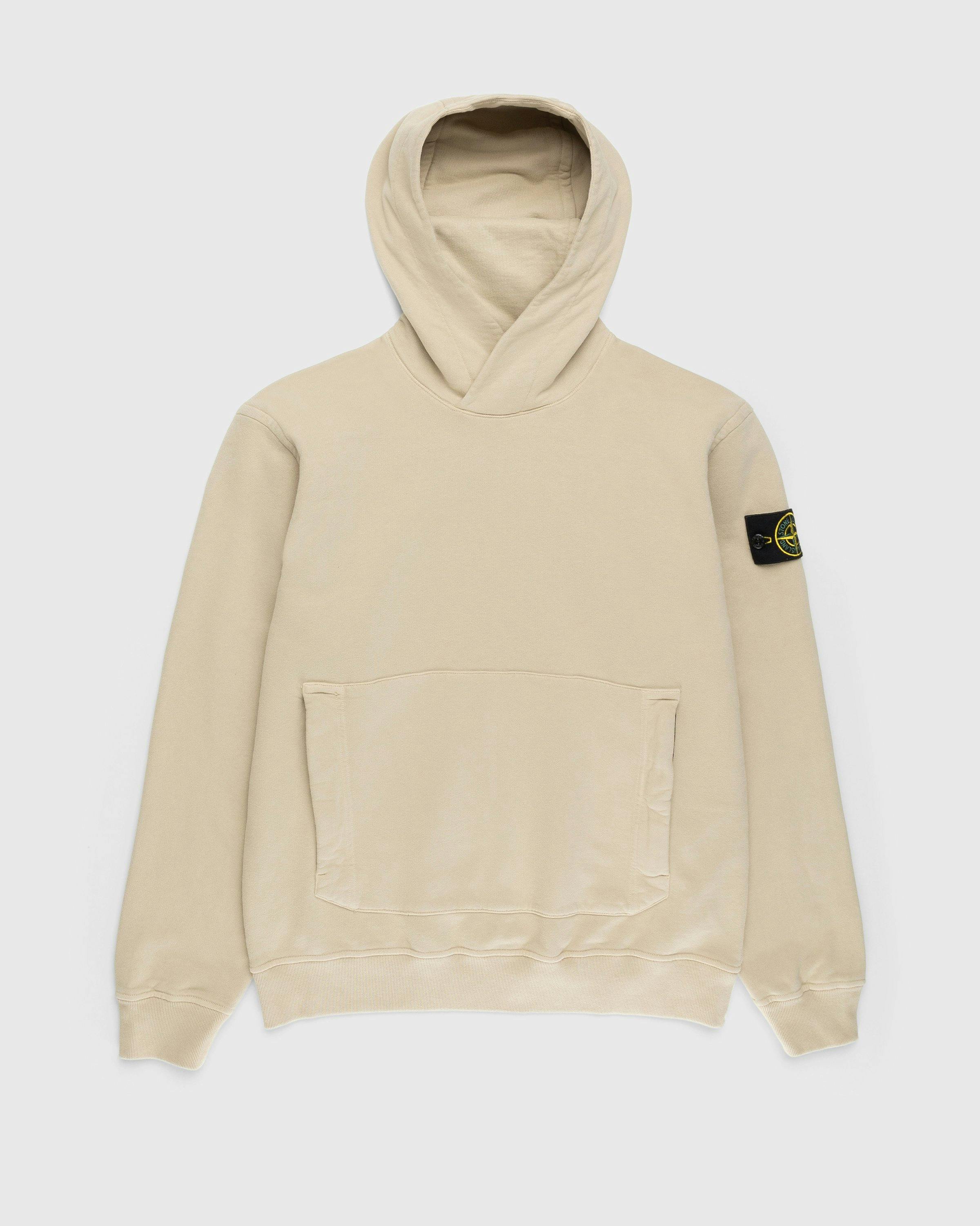 Stone Island - Garment-Dyed Fleece Hoodie Beige - Clothing - Beige - Image 1