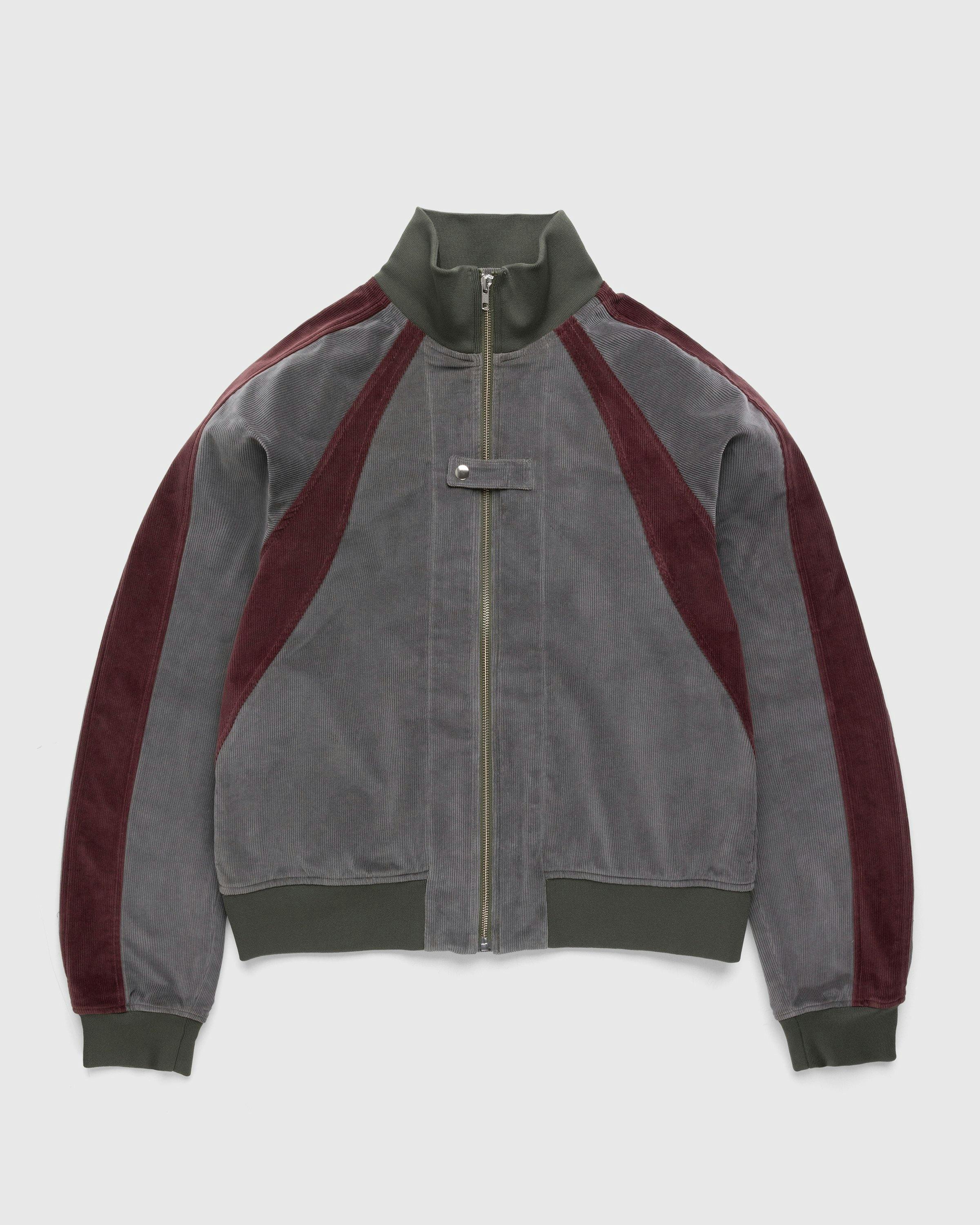 RANRA - Blom Track Jacket Moss/Bordeaux - Clothing - Grey - Image 1