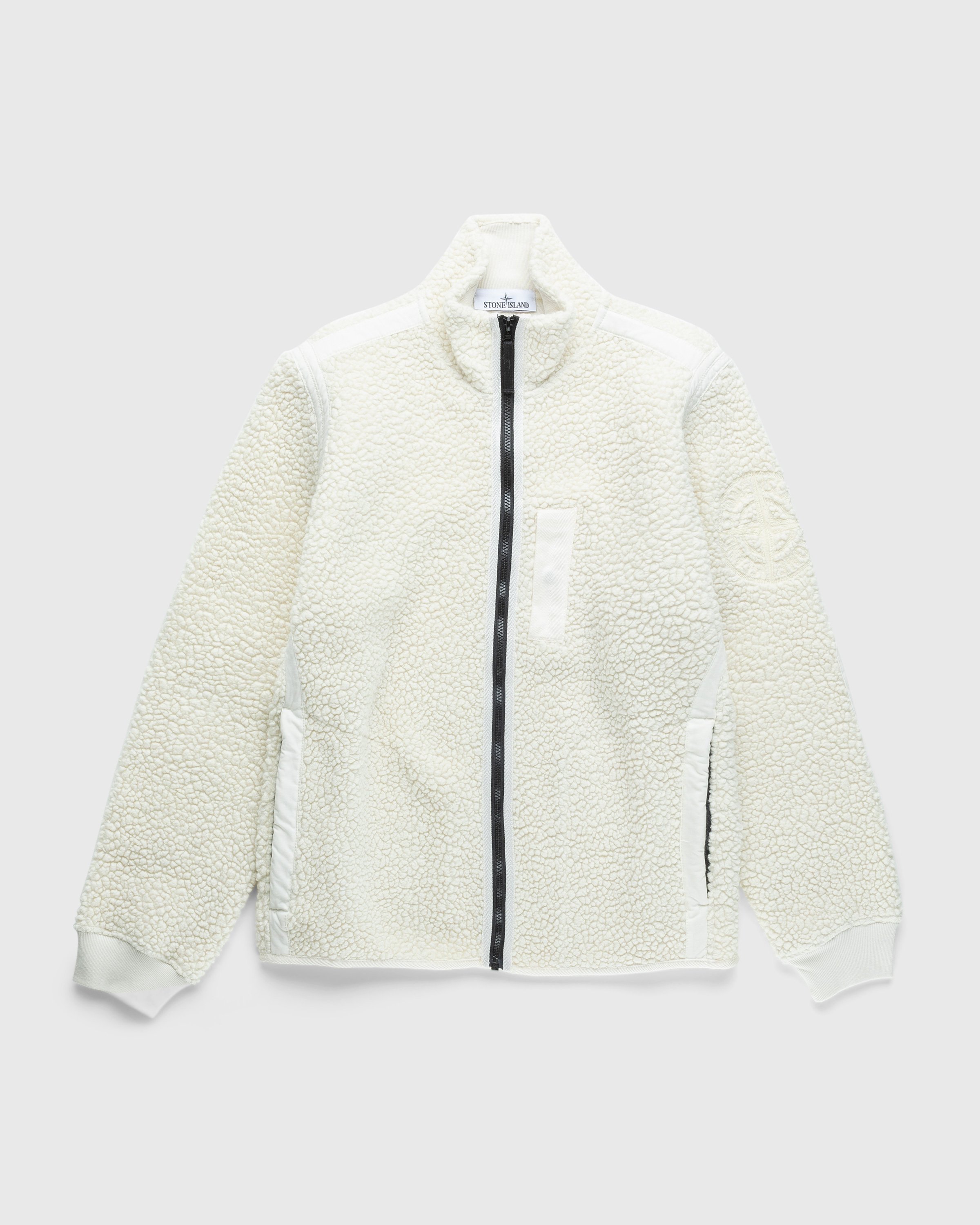 Stone Island - Wool Track Jacket Natural - Clothing - Beige - Image 1