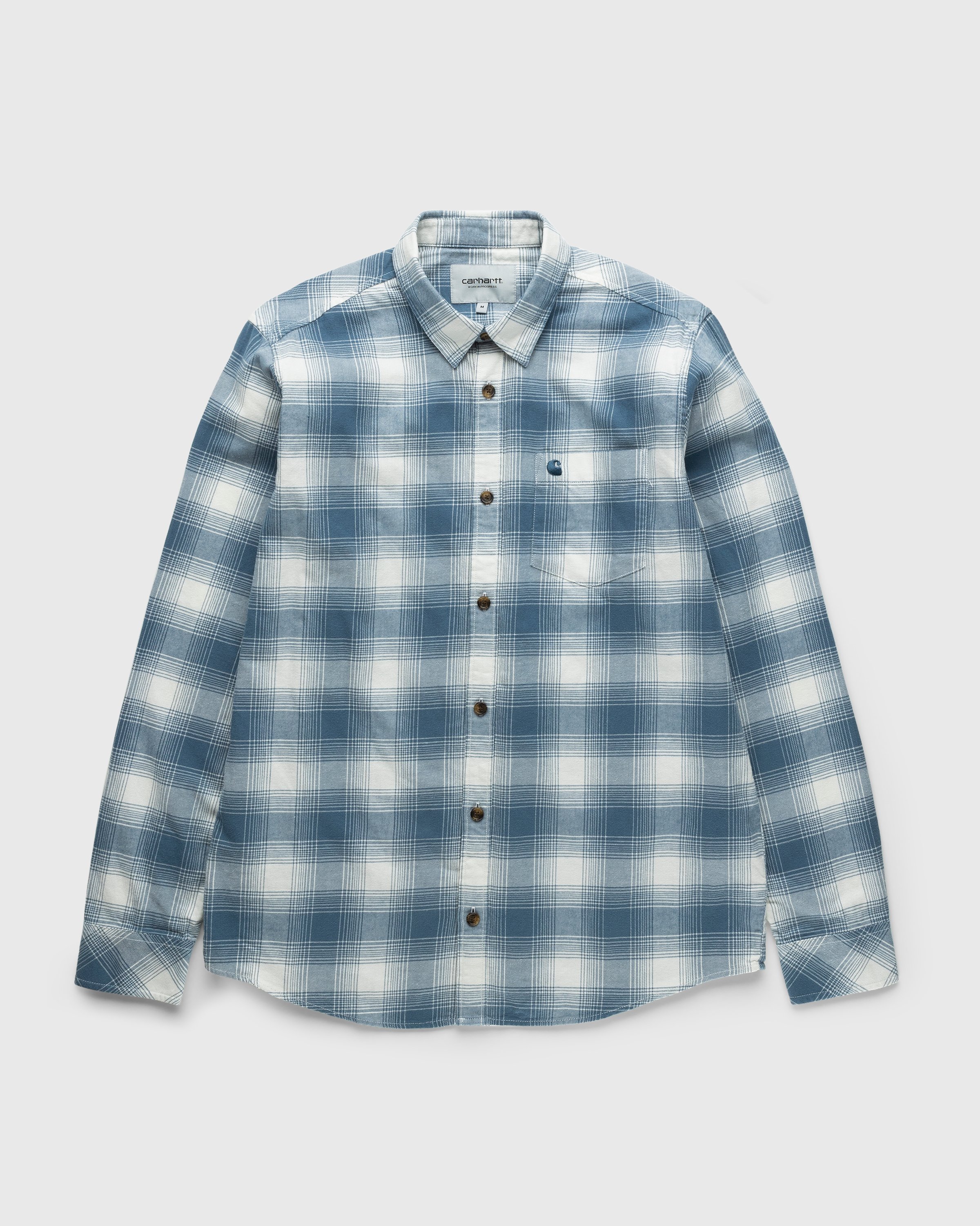 Carhartt WIP - Deaver Flannel Shirt Storm Blue - Clothing - Blue - Image 1