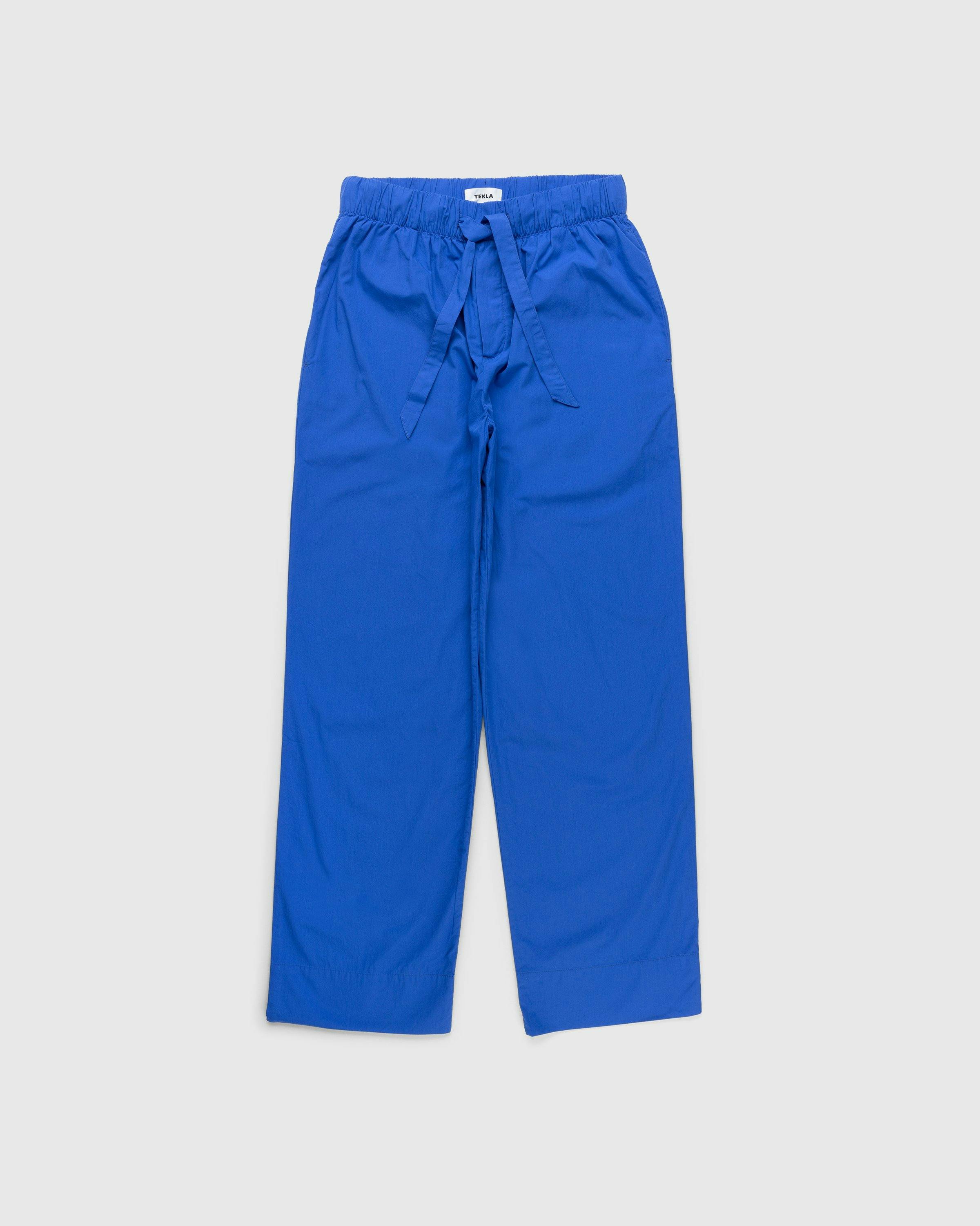 Tekla Cotton Poplin Pyjamas Pants Royal Blue Highsnobiety Shop