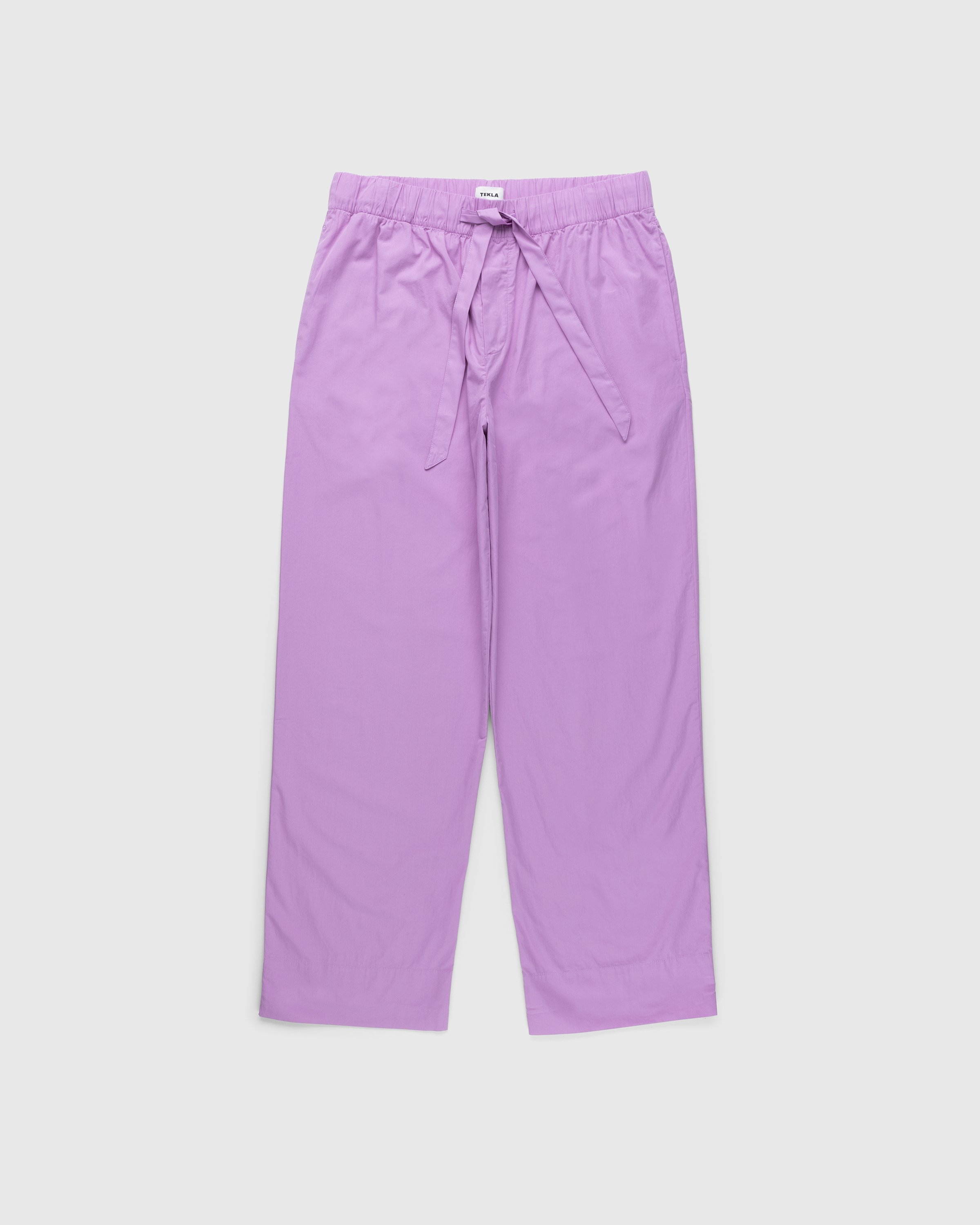 Tekla - Cotton Poplin Pyjamas Pants Purple Pink - Clothing - Pink - Image 1