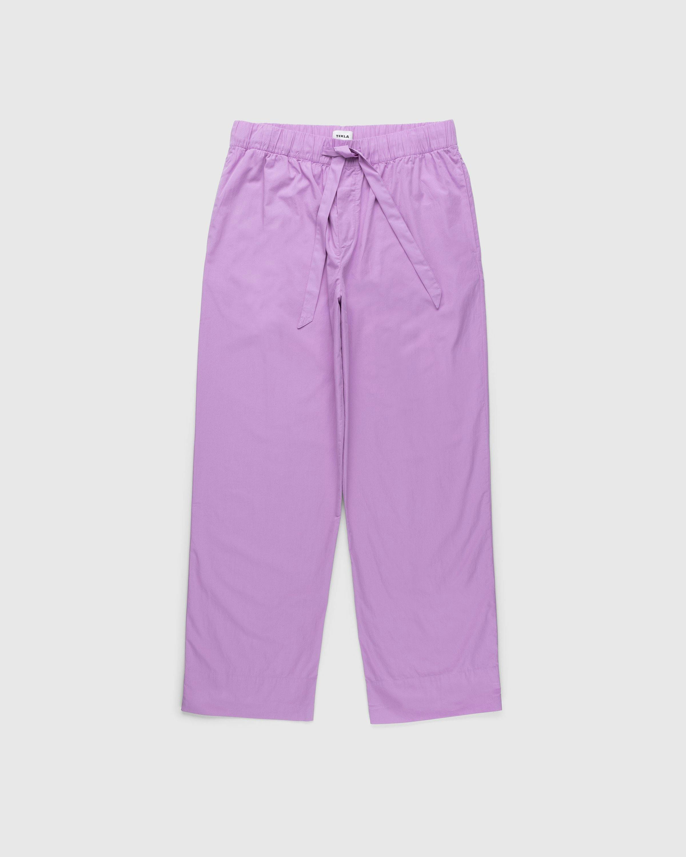 Tekla Cotton Poplin Pyjamas Pants Purple Pink Highsnobiety Shop