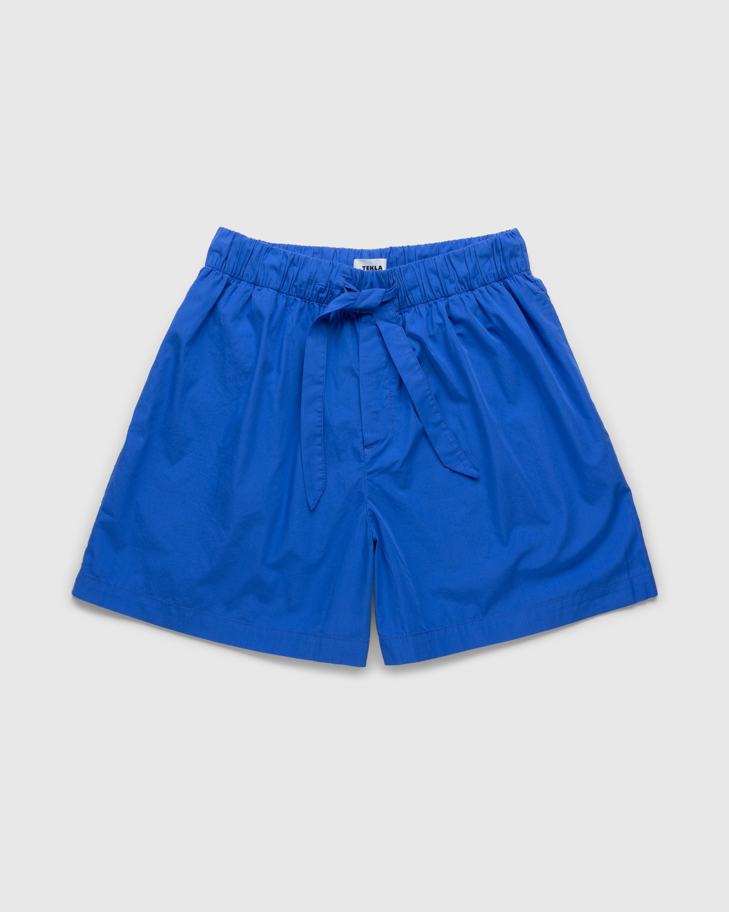 Tekla - Cotton Poplin Pyjamas Shorts Royal Blue - Clothing - Blue - Image 1