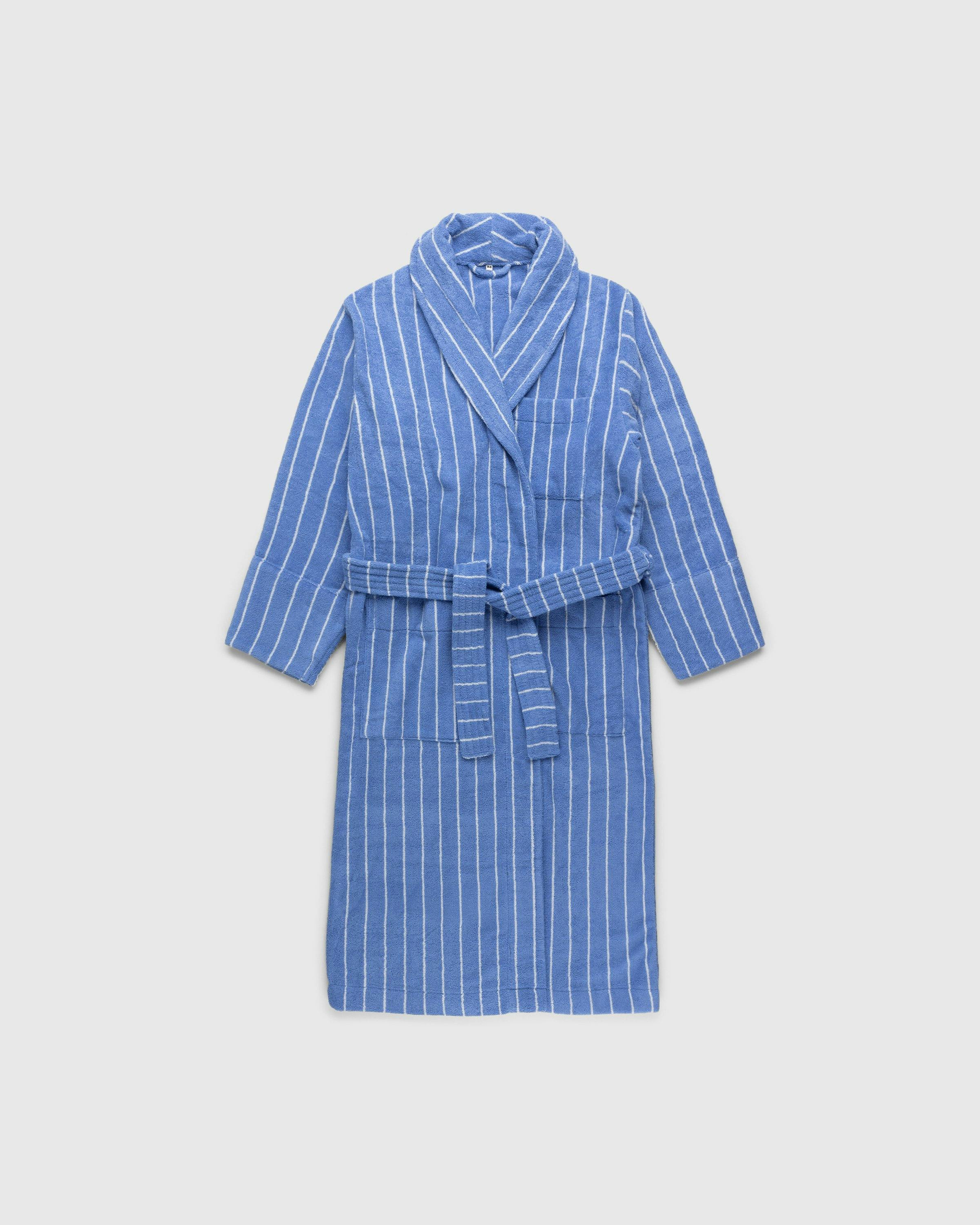 Tekla - Classic Bathrobe Striped Marseille - Lifestyle - Blue - Image 1