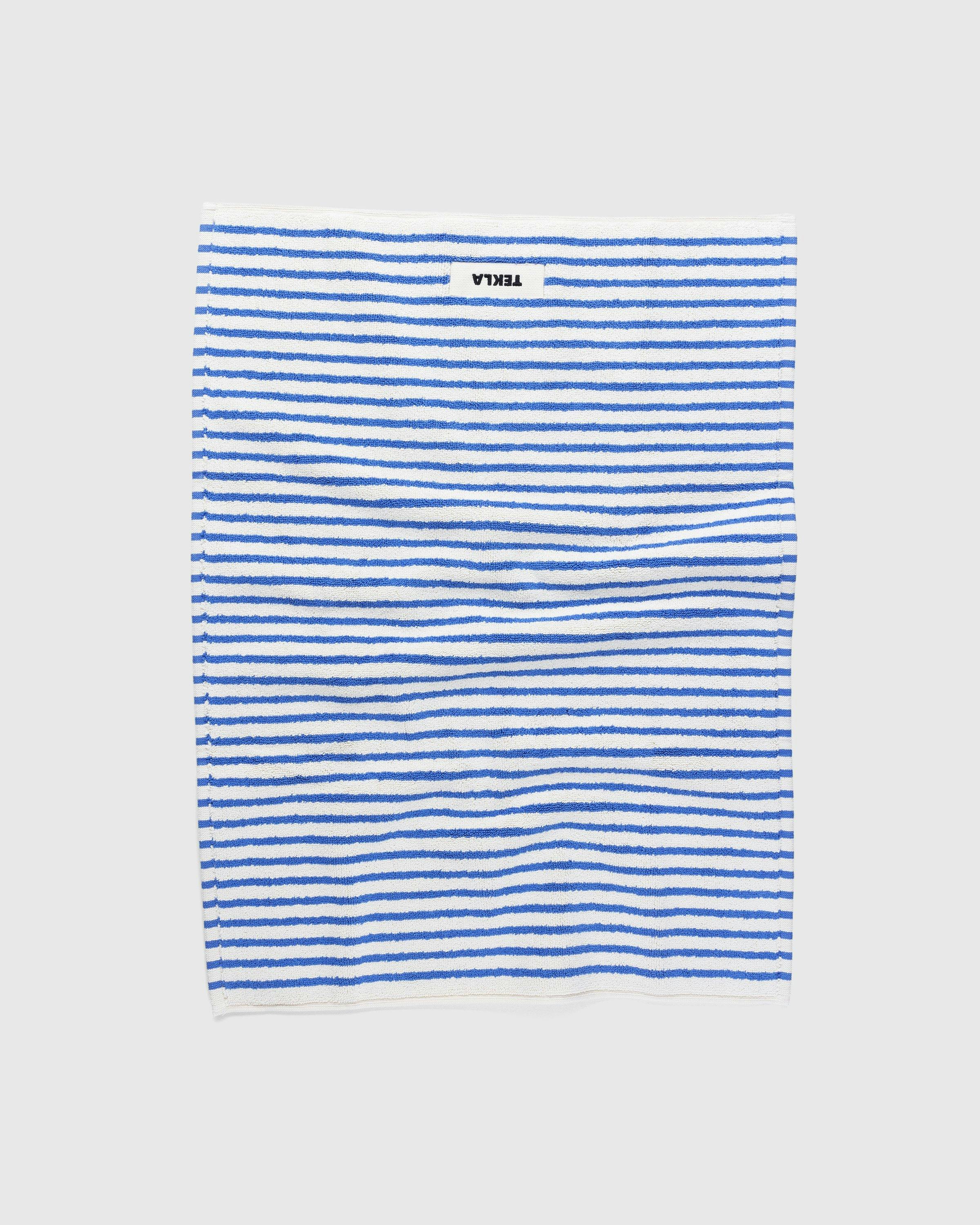 Tekla – Bath Mat Striped Coastal Blue Stripes | Highsnobiety Shop