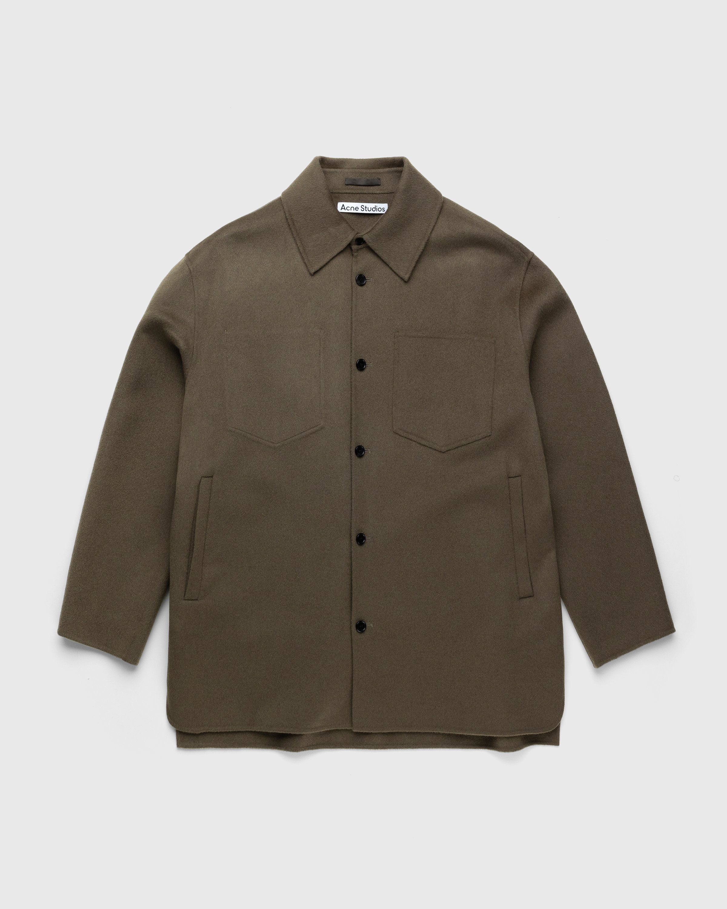 Acne Studios - Wool Shirt Jacket Green - Clothing - Brown - Image 1