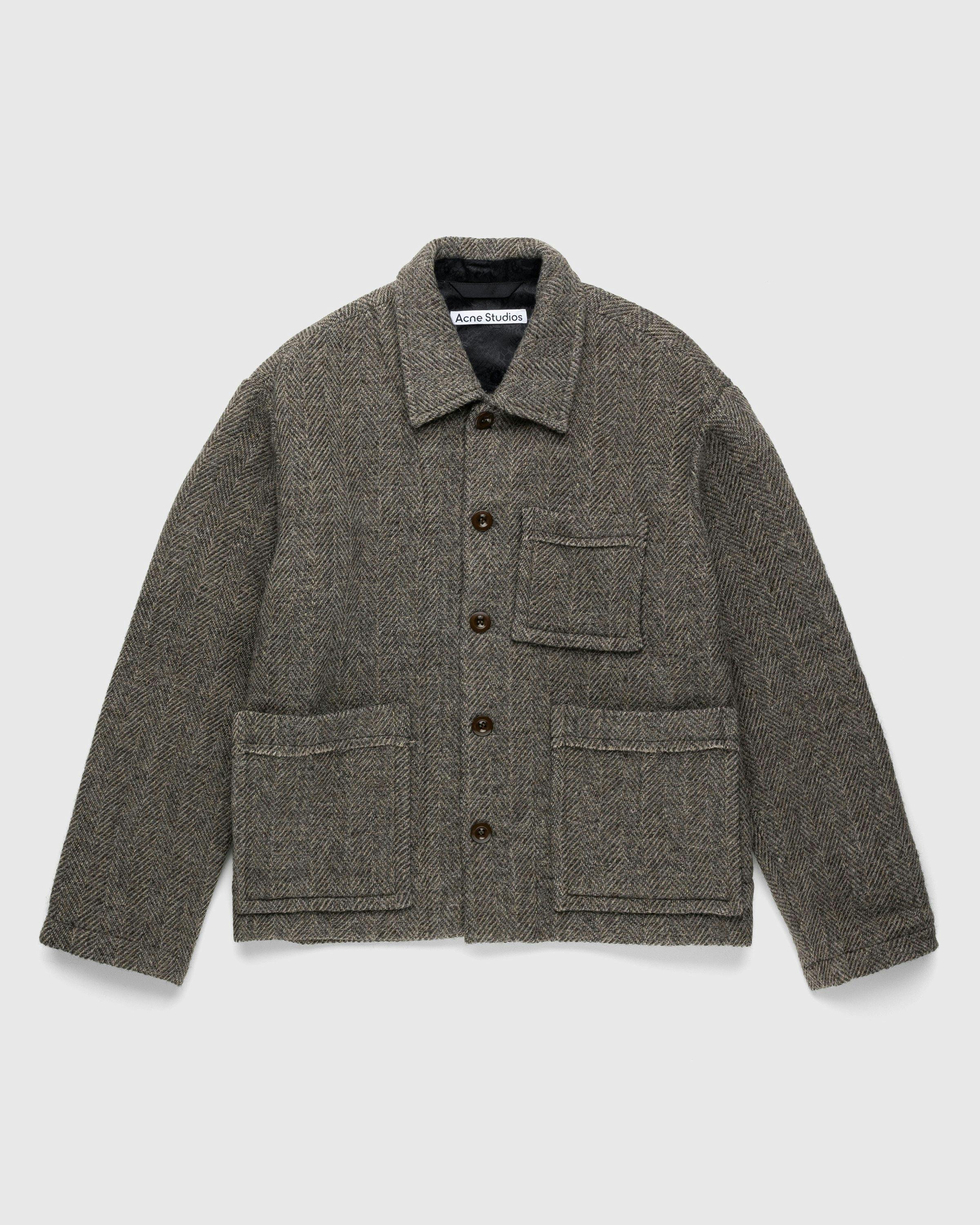 Acne Studios - Herringbone Jacket Grey Melange - Clothing - Grey - Image 1