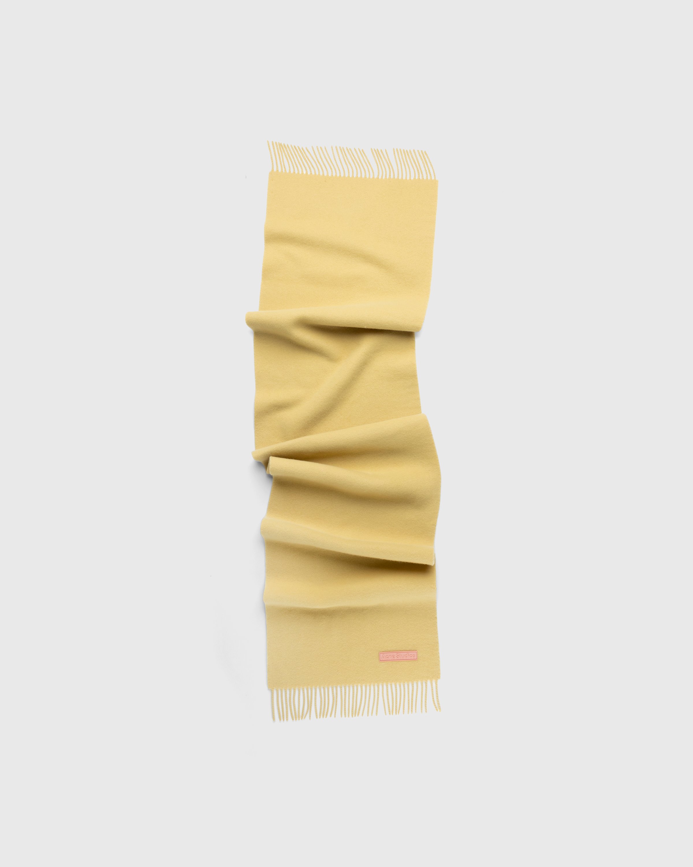 Acne Studios - Wool Fringe Scarf Yellow - Accessories - Yellow - Image 1