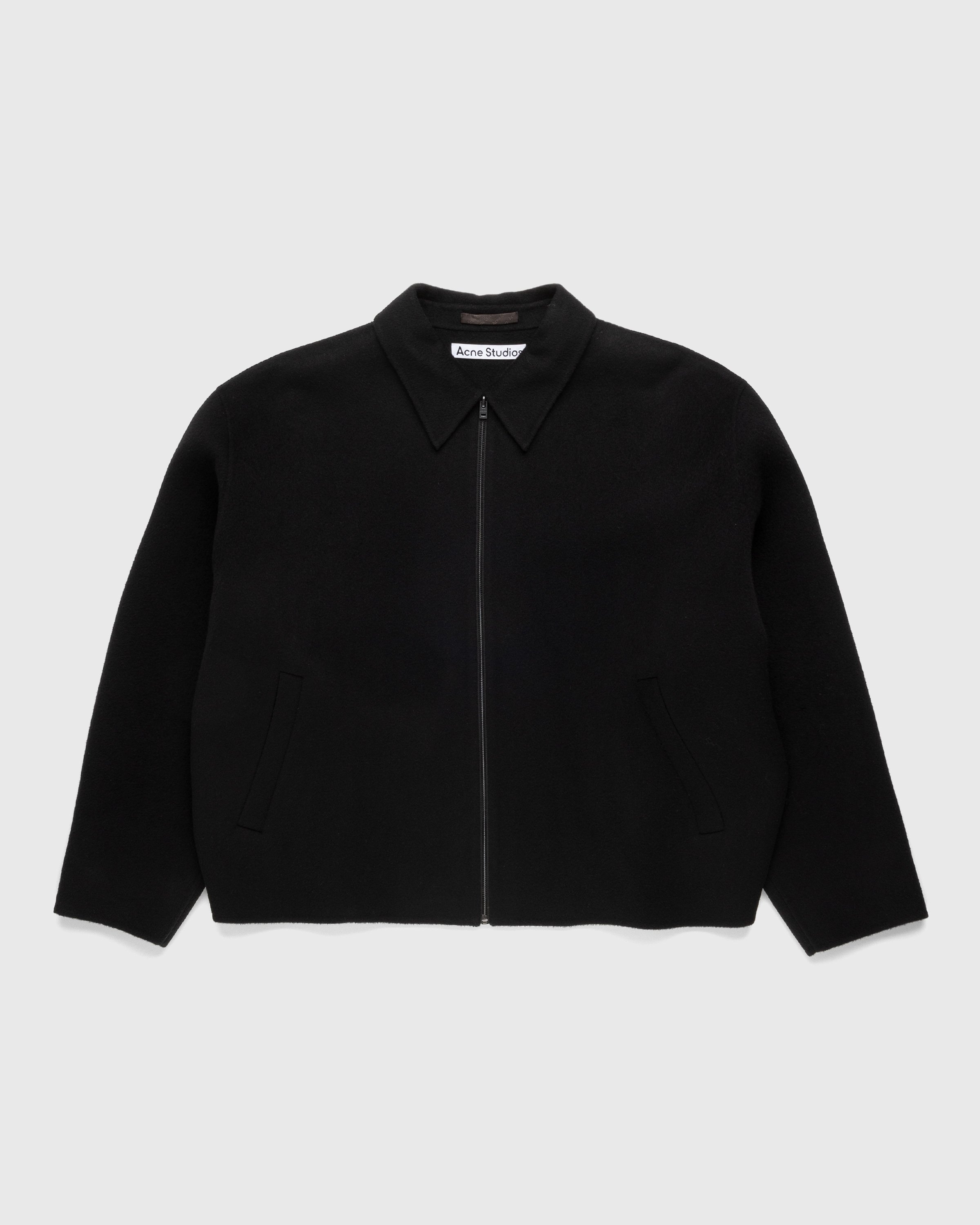 Acne Studios - Wool Zipper Jacket Black - Clothing - Black - Image 1