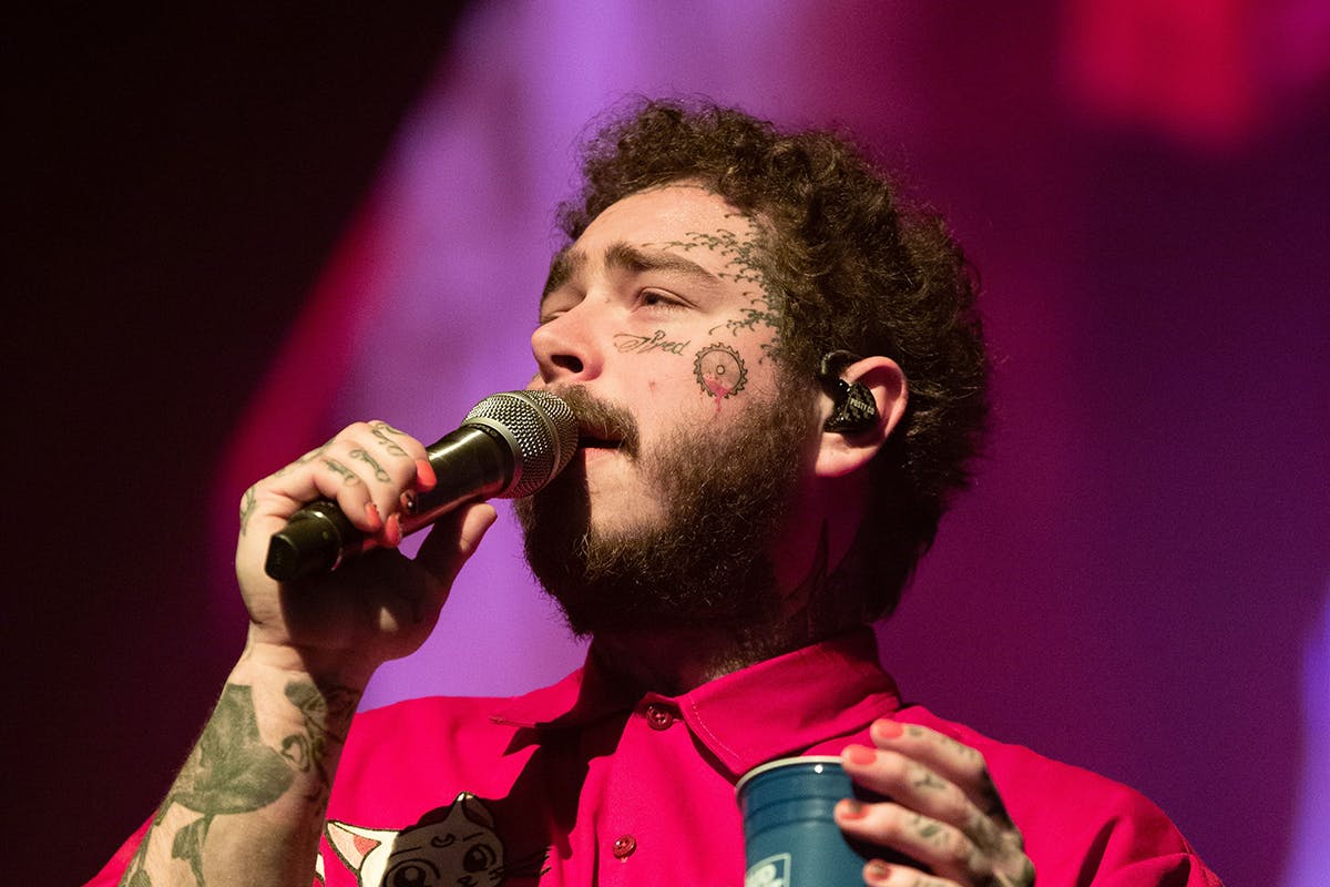 Post Malone performing