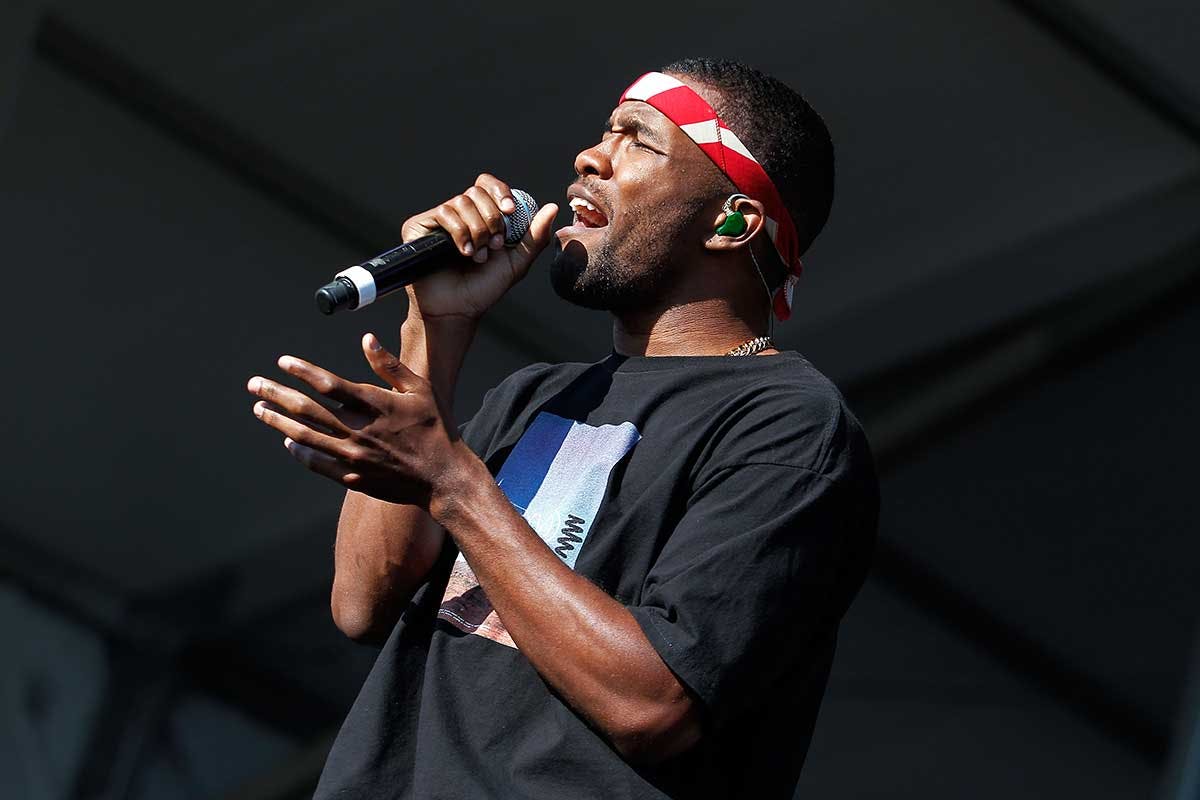 Frank Ocean performing on stage