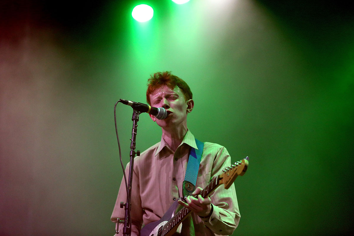 King Krule performs onstage during the 2018 Coachella festival