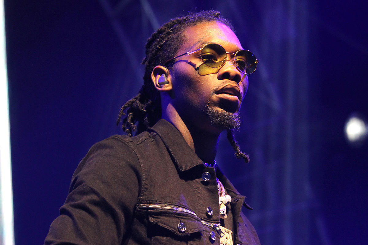 Offset performs on stage at the STAPLES Center