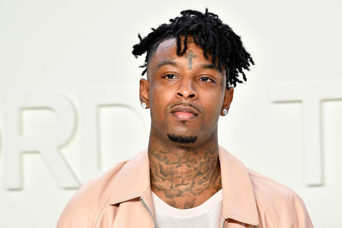 21 Savage attends the Tom Ford AW20 Show at Milk Studios