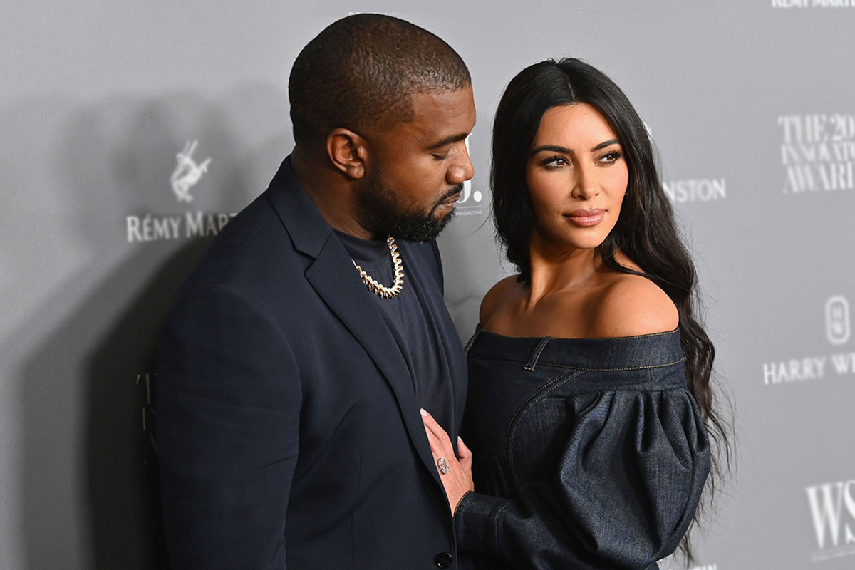 Kanye West and Kim kardashian
