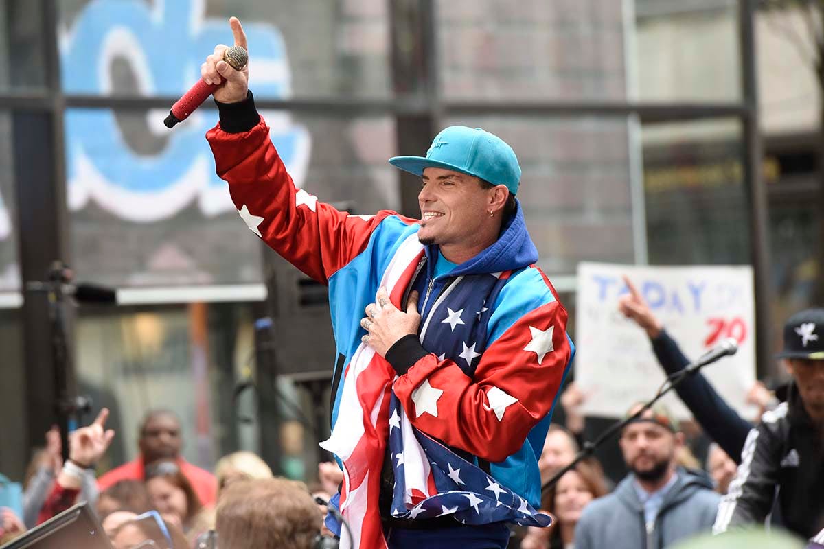 Vanilla Ice performs live on stage for NBC's "Today"