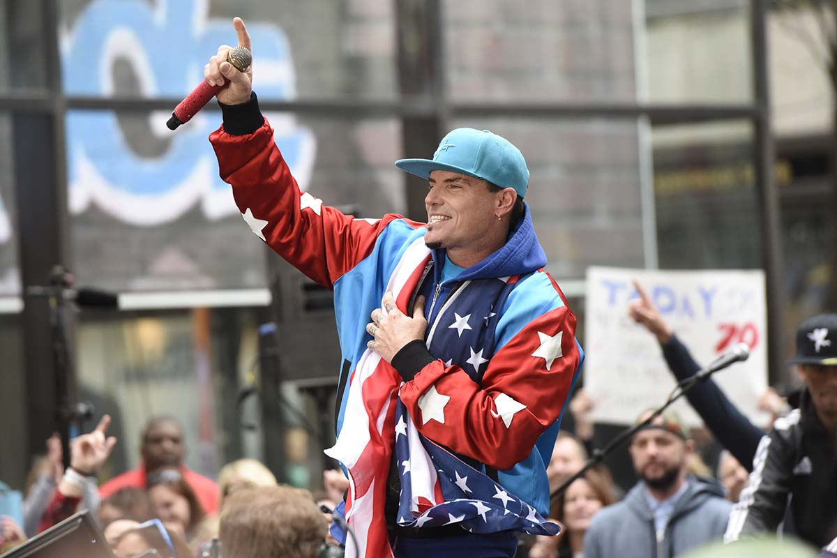 Vanilla Ice performs live on stage for NBC's "Today"
