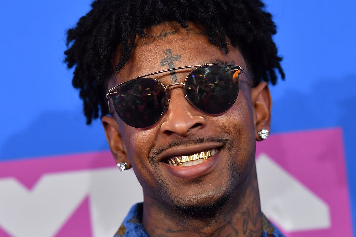 21 Savage sunglasses smiling