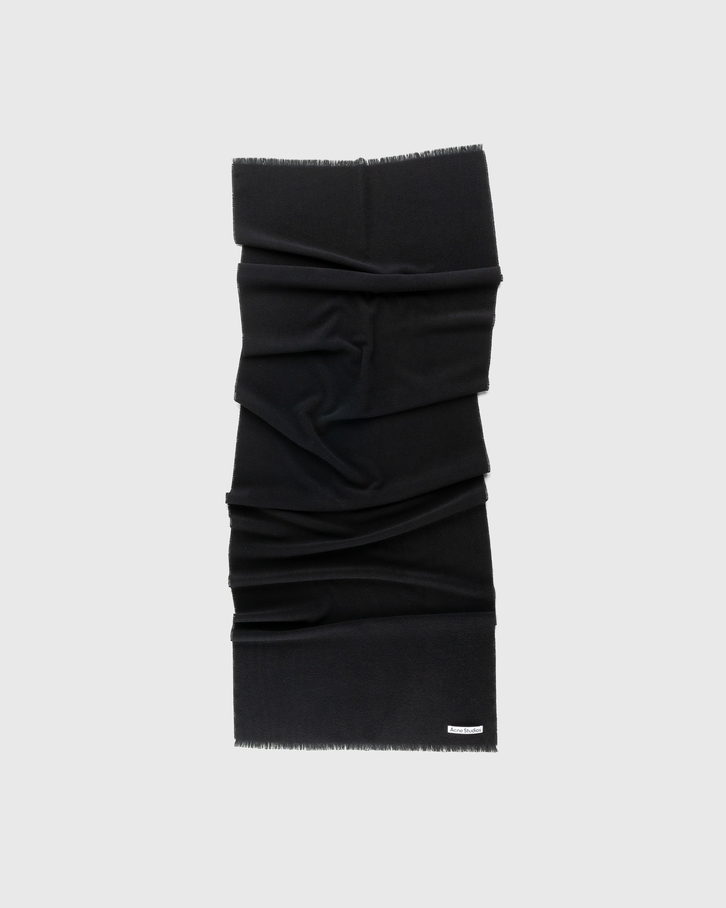 Acne Studios - Oversized Wool Scarf Black - Accessories - Black - Image 1