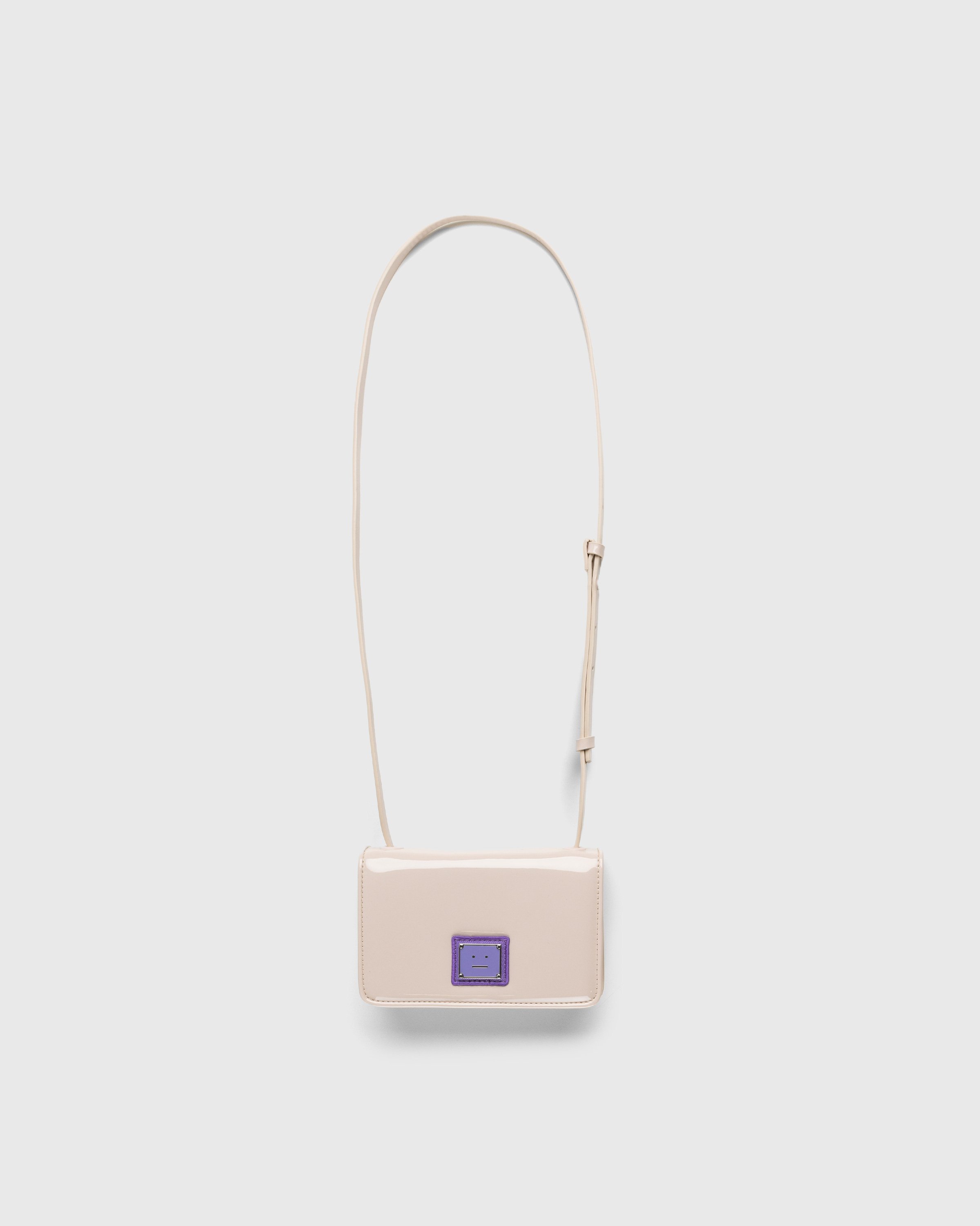 Acne Studios - Mini Crossbody Face Bag Light Beige/Purple - Accessories - Beige - Image 1